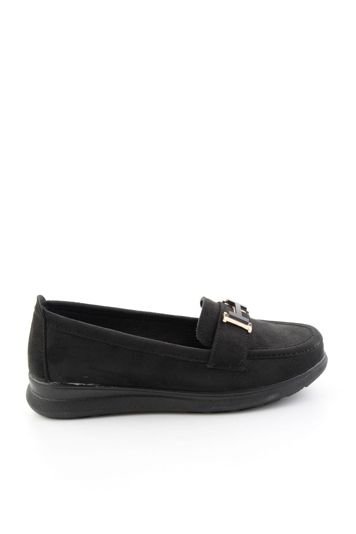 Siyah Süet  Kadın Loafer Ayakkabı K01536105972