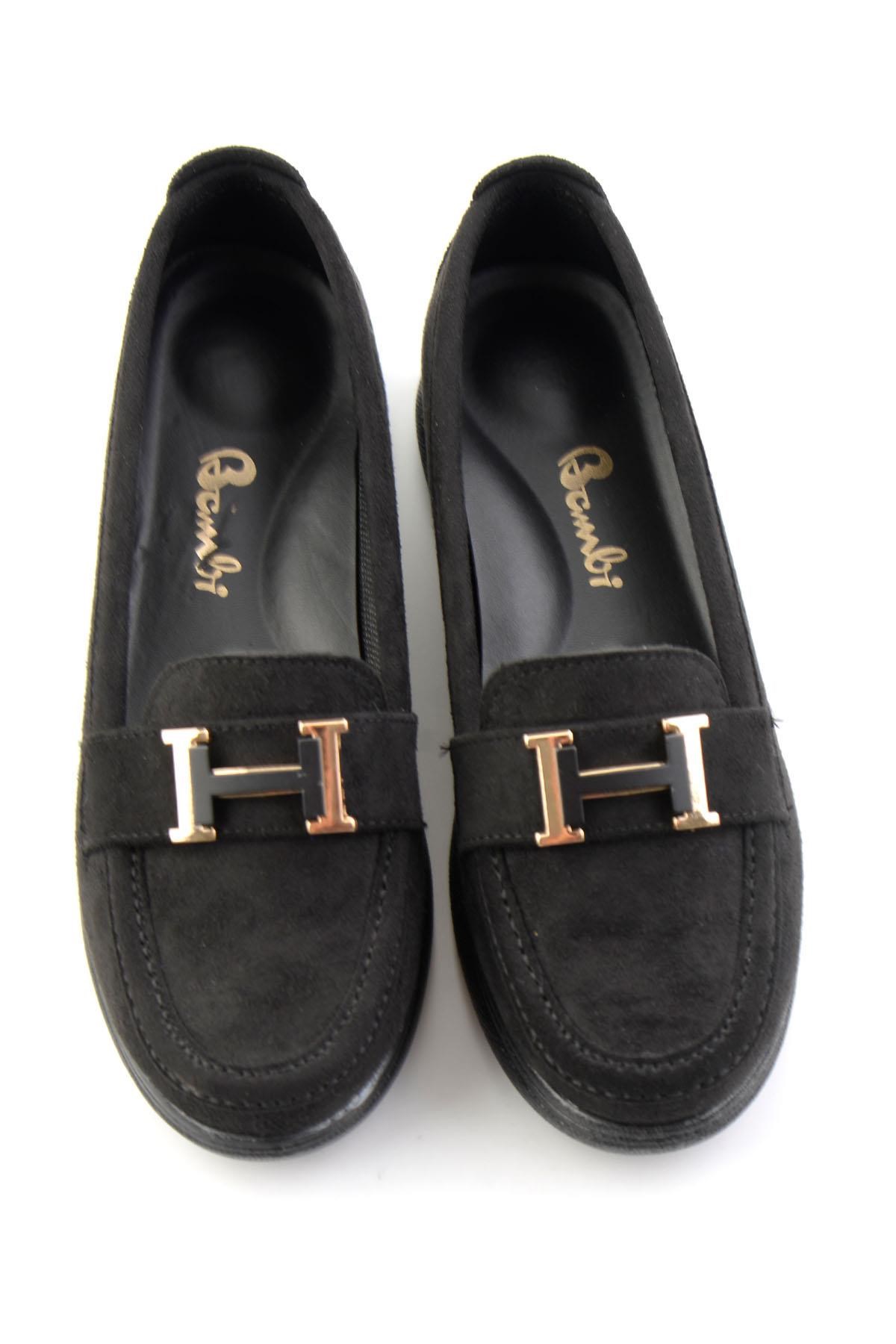 Siyah Süet  Kadın Loafer Ayakkabı K01536105972