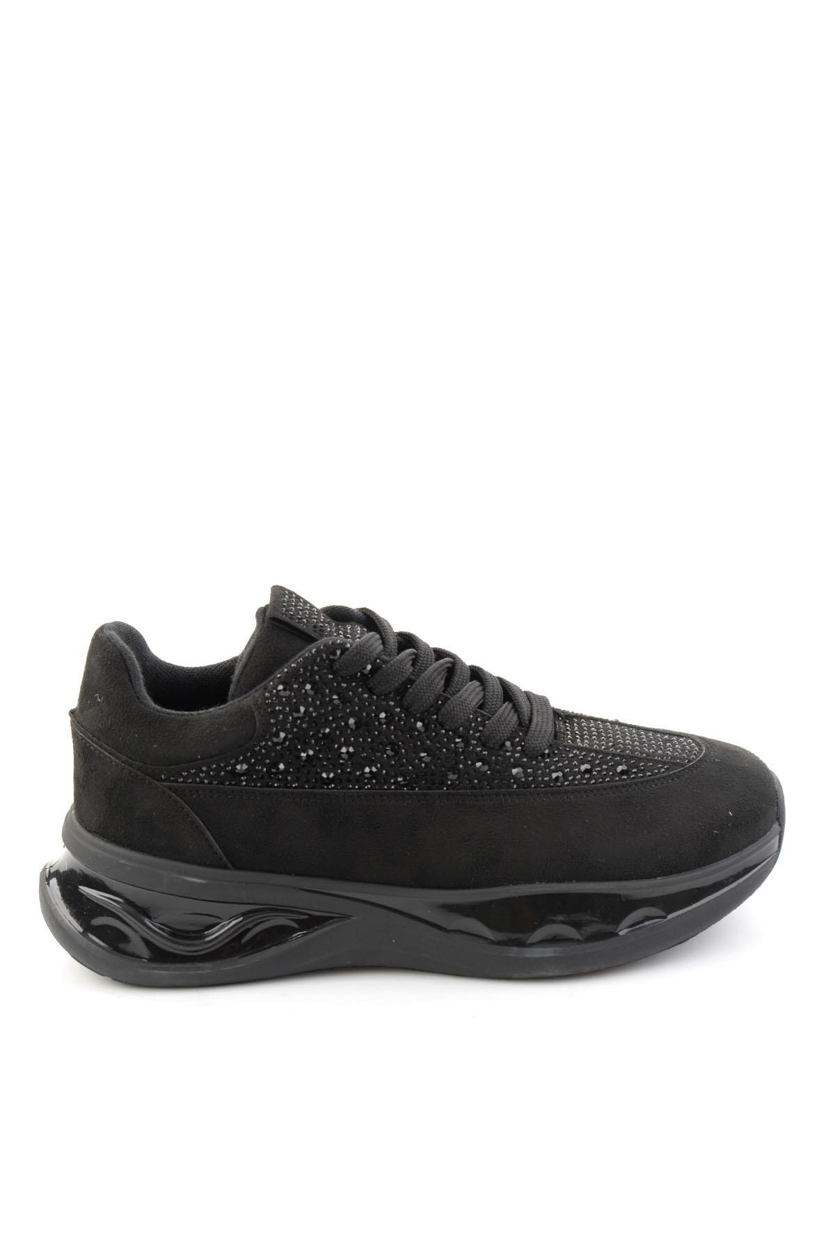 Siyah Süet  Kadın Sneaker K01228092072
