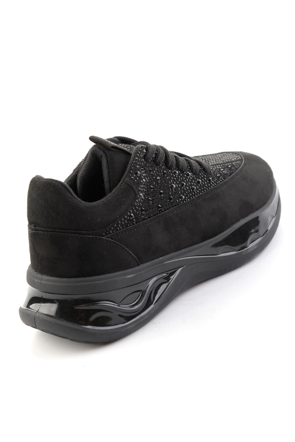 Siyah Süet  Kadın Sneaker K01228092072