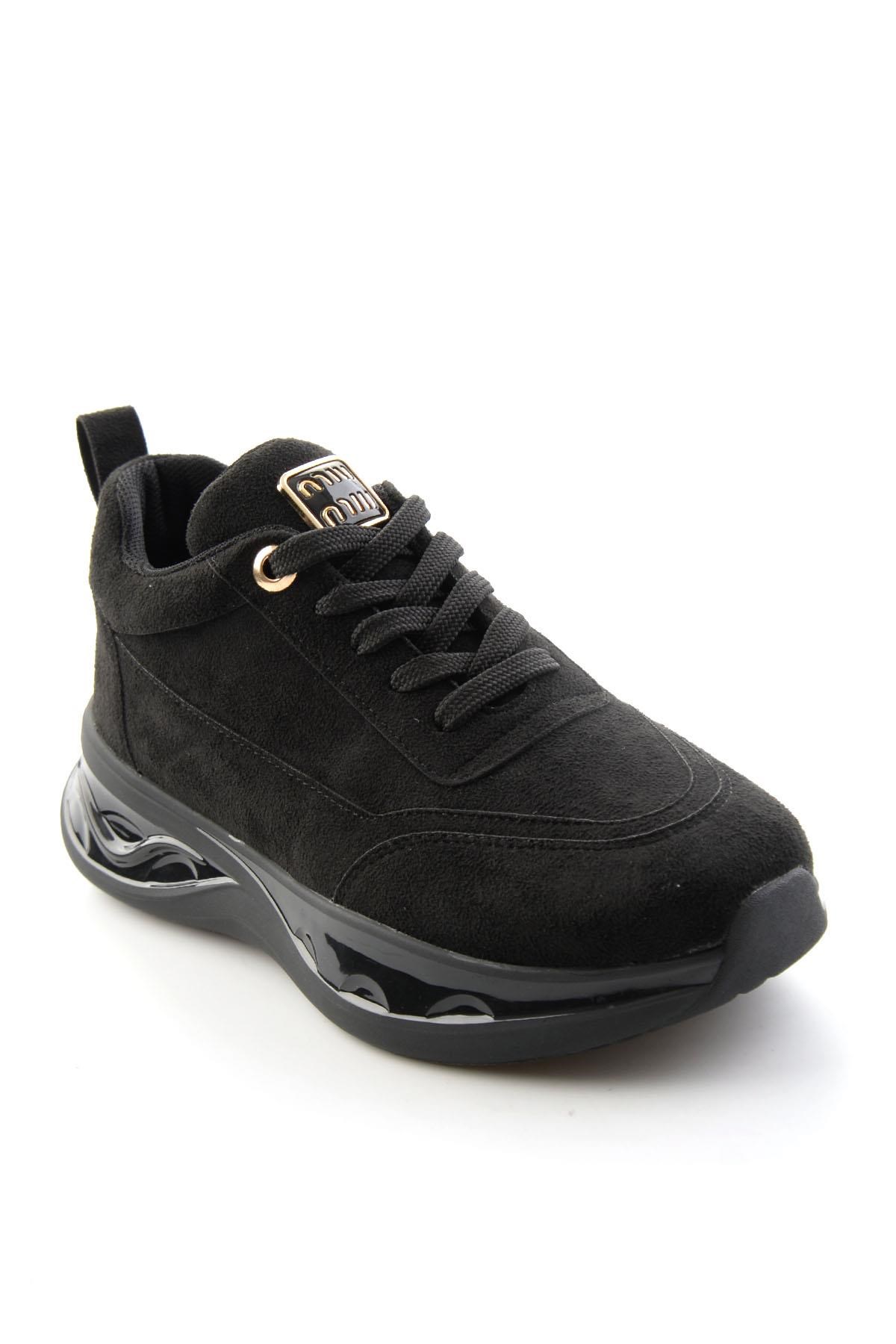 Siyah Süet  Kadın Sneaker K01228092572