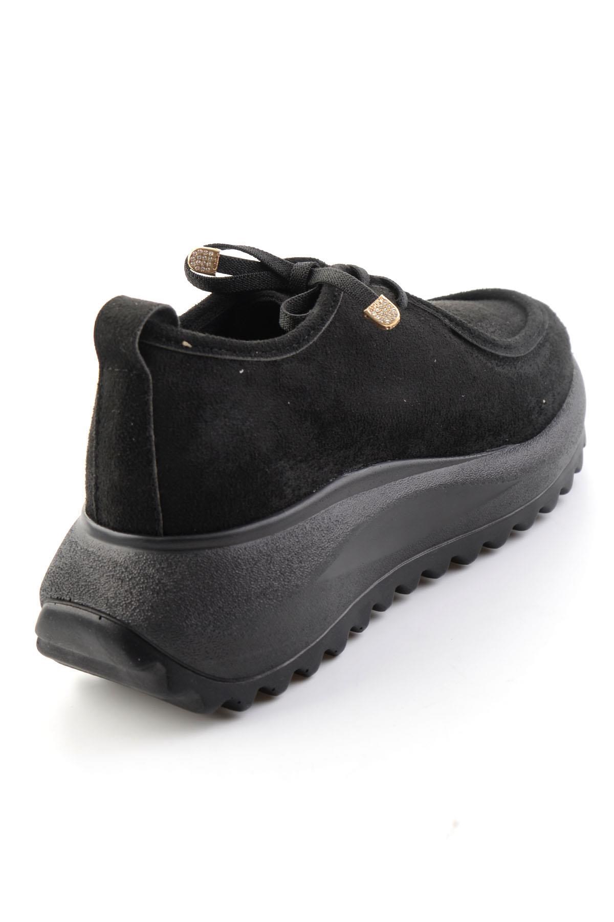 Siyah Süet  Kadın Sneaker K01234050772