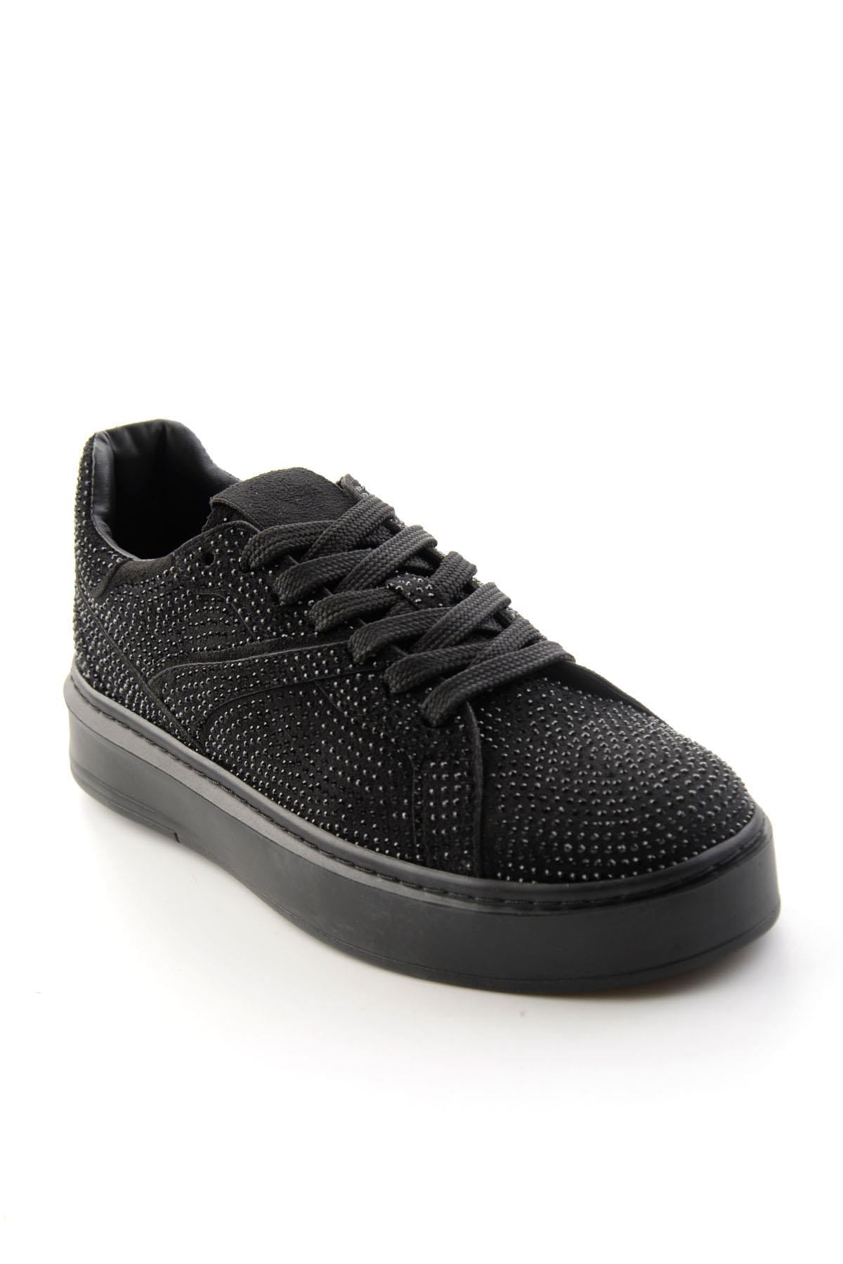 Siyah Süet  Kadın Sneaker K01791072772