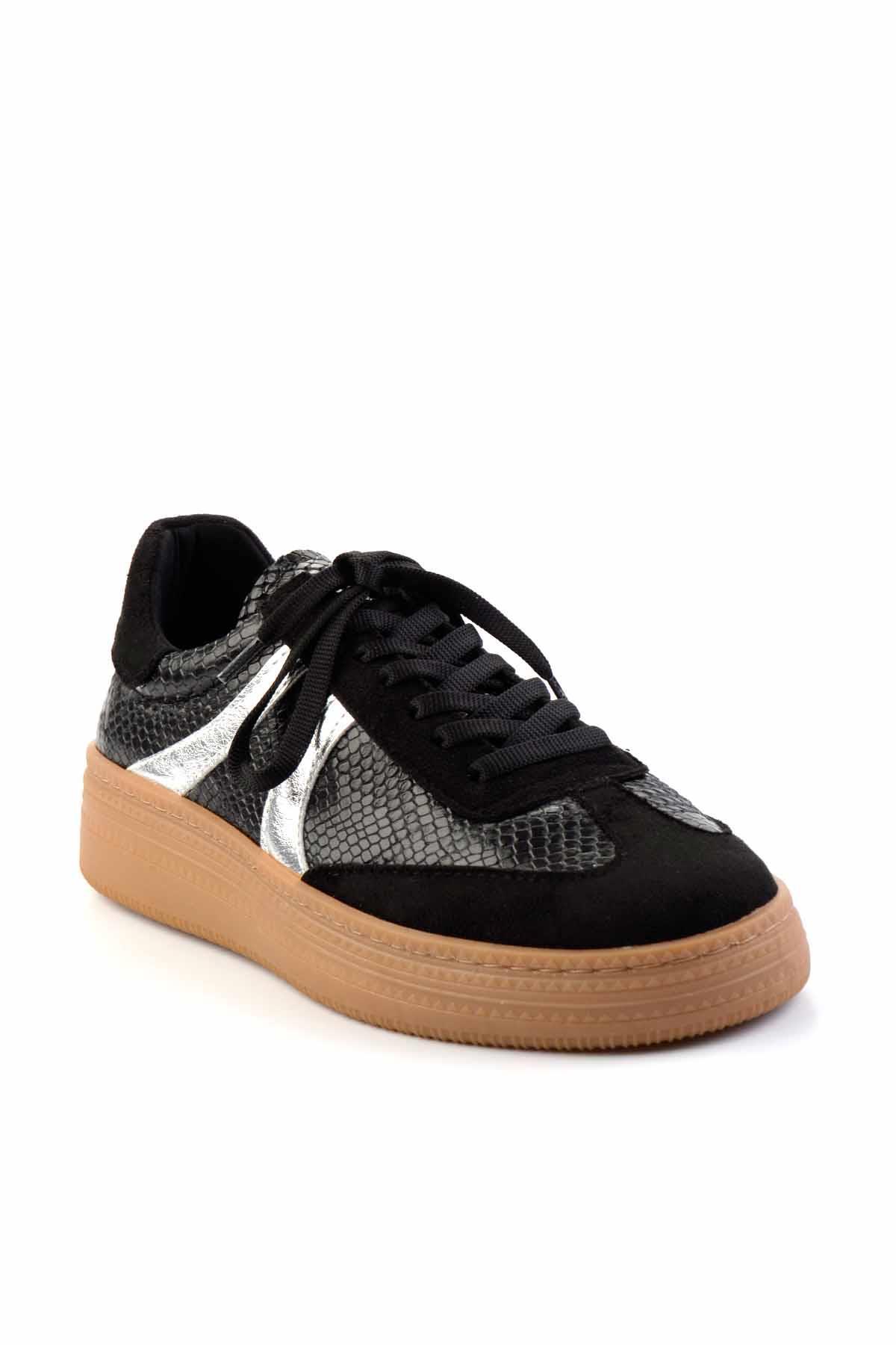Siyah Süet  Kadın Sneaker K01828333302