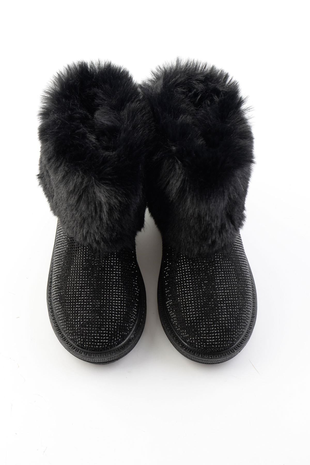 Siyah Taşlı  Kadın Bot & Bootie K02834260087