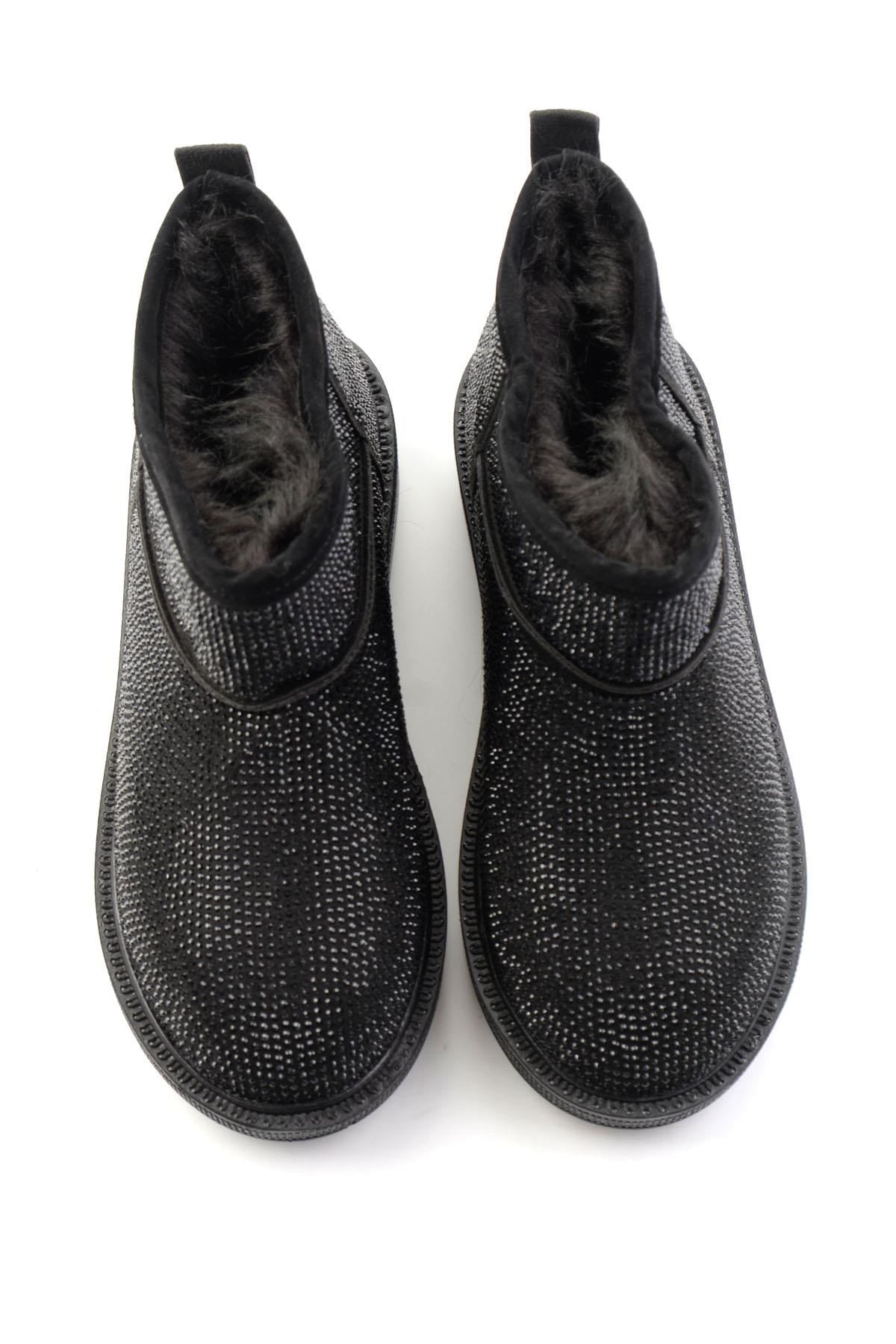 Siyah Taşlı  Kadın Bot & Bootie K02834260187