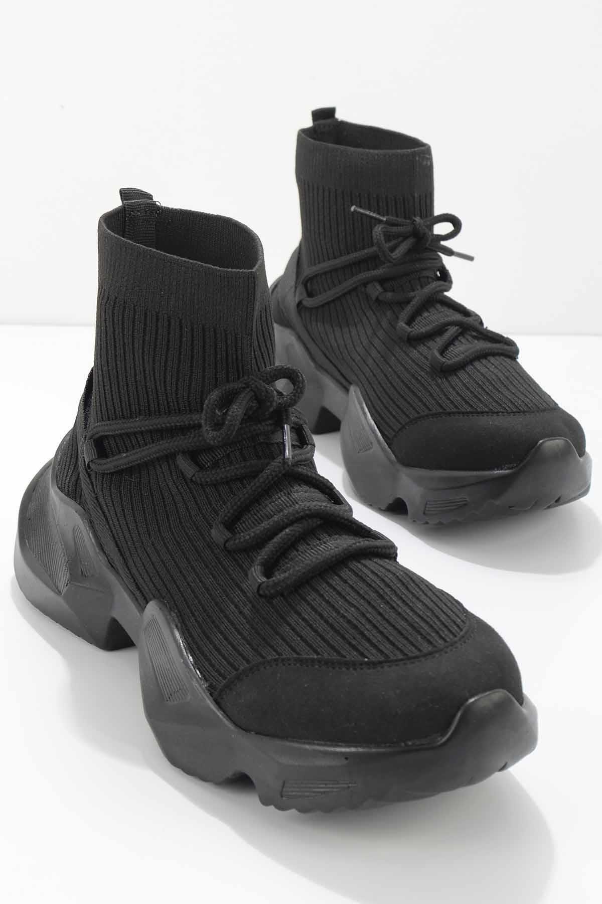 Siyah Triko  Erkek Sneaker E01986202882