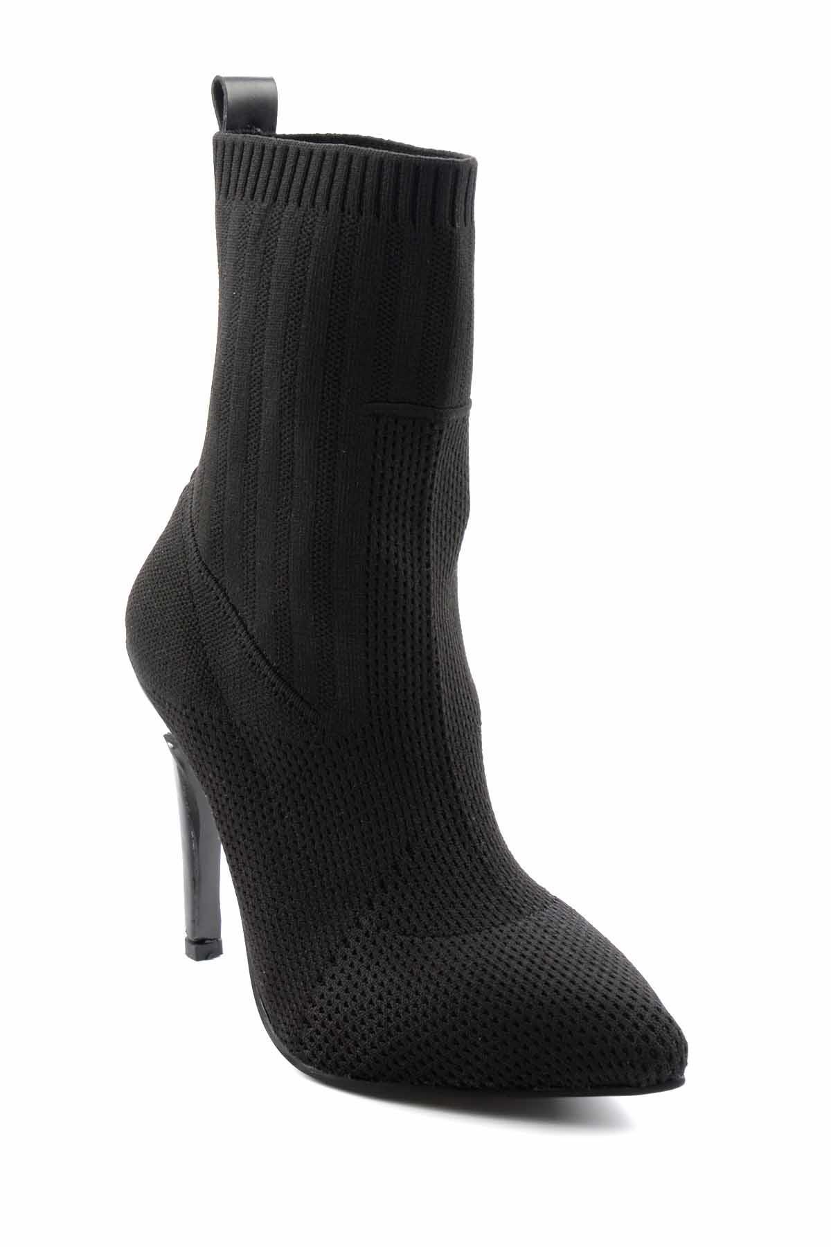 Siyah Triko  Kadın Bot & Bootie K02575333382