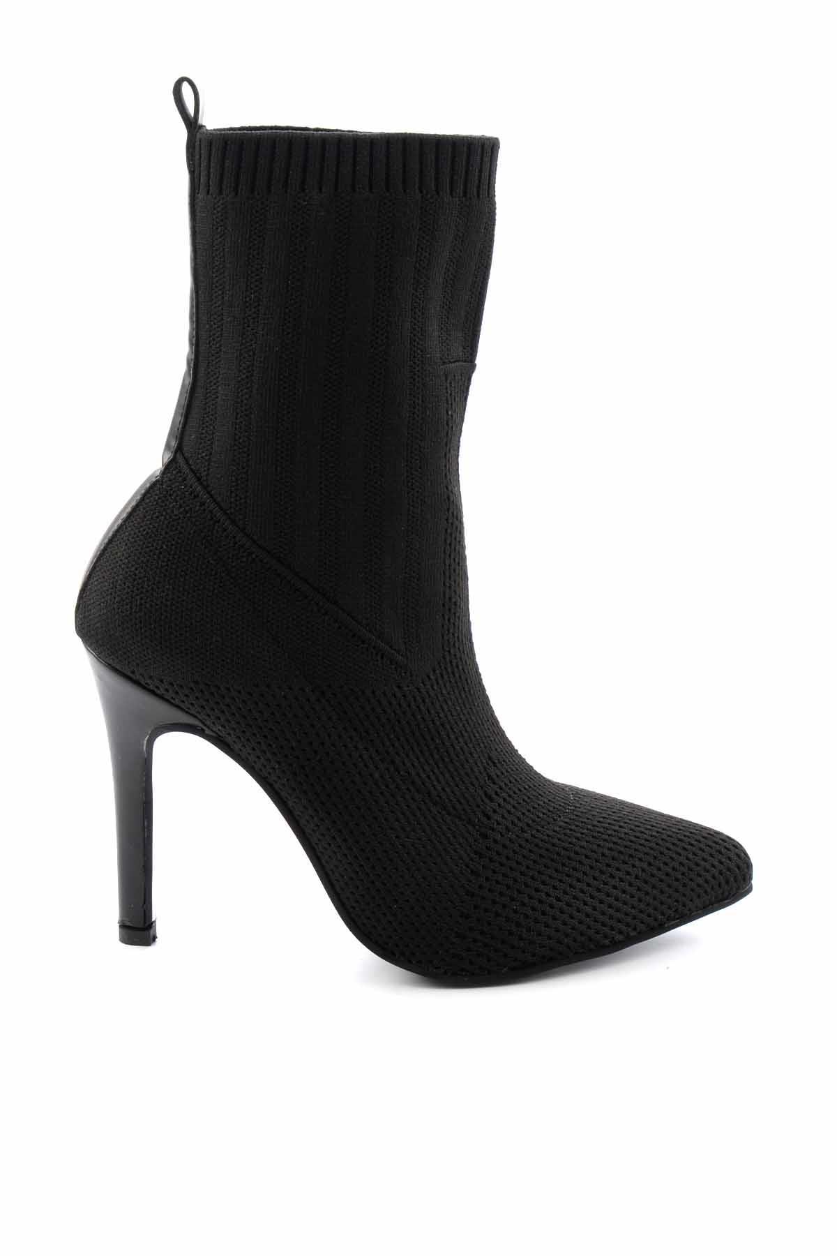 Siyah Triko  Kadın Bot & Bootie K02575333382