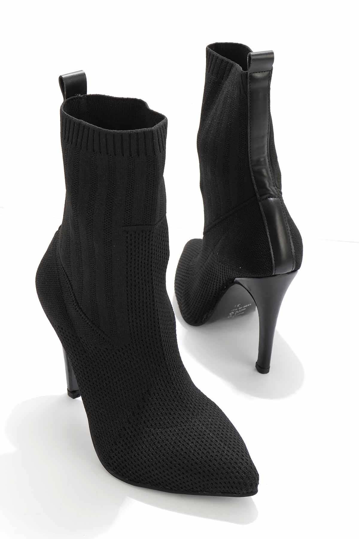Siyah Triko  Kadın Bot & Bootie K02575333382