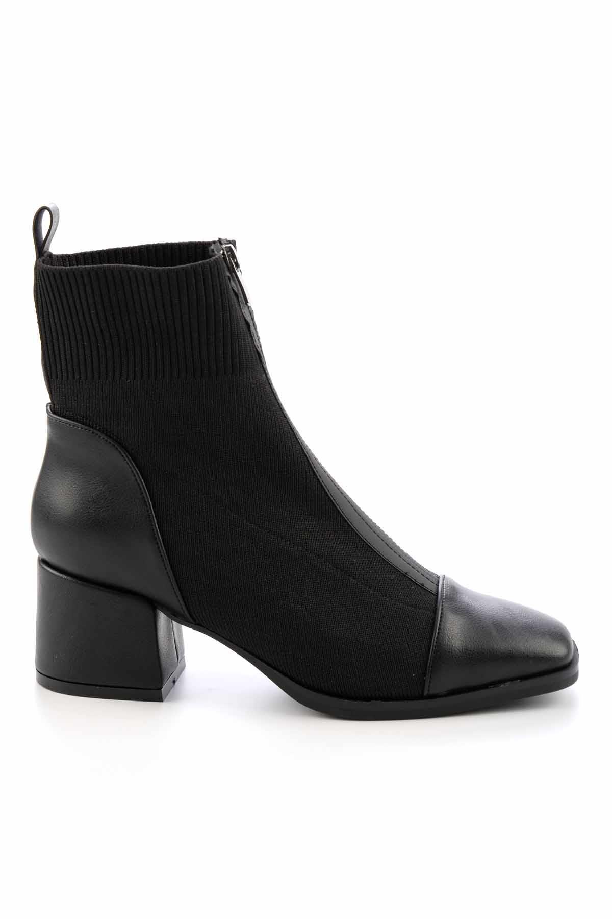 Siyah Triko  Kadın Bot & Bootie K02687080082