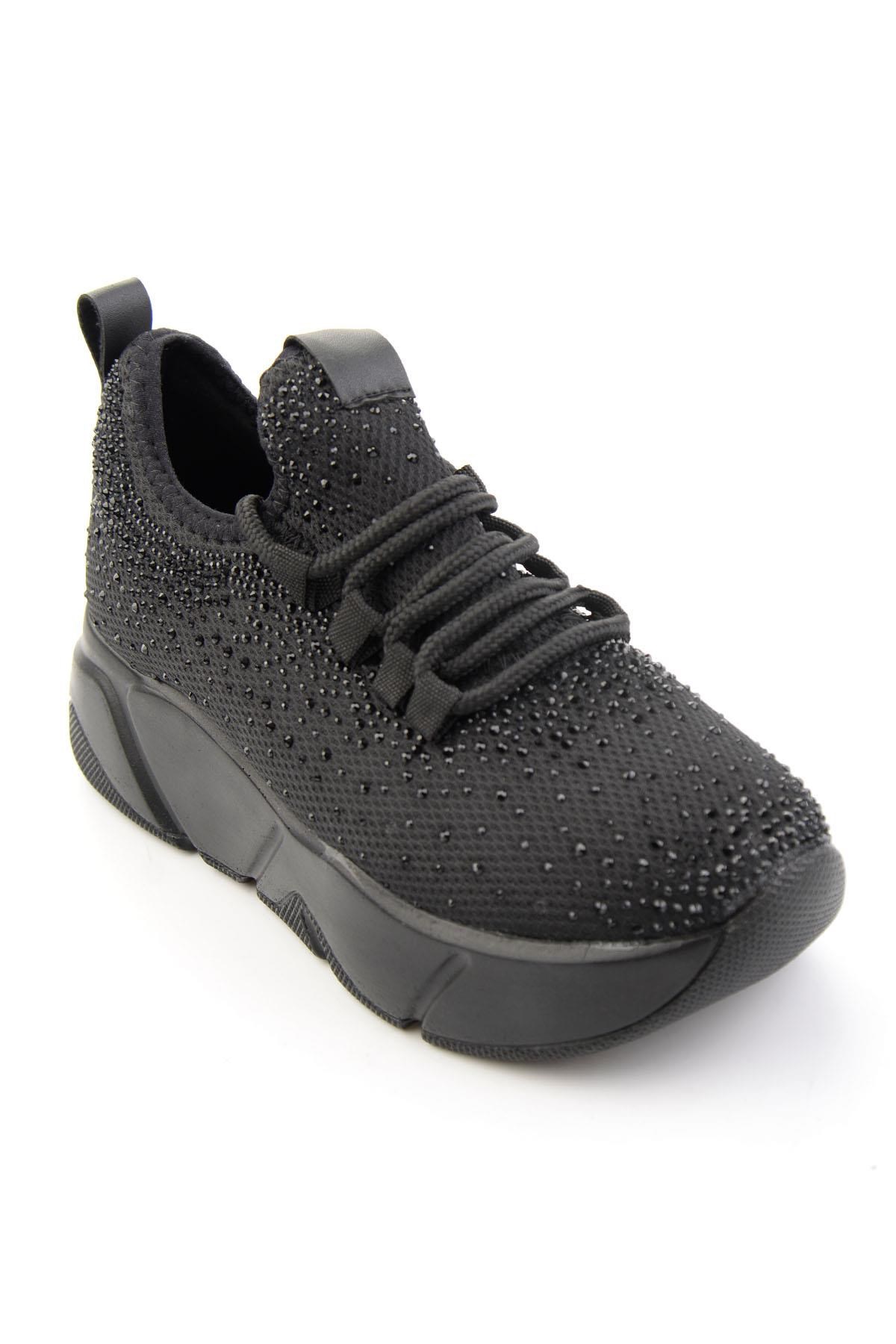 Siyah Triko  Kadın Sneaker K01824040382