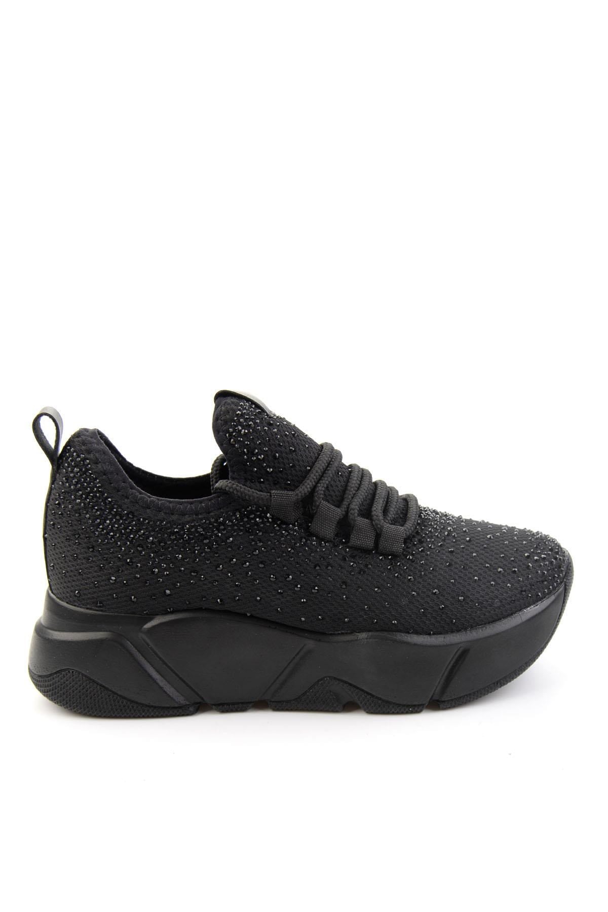 Siyah Triko  Kadın Sneaker K01824040382