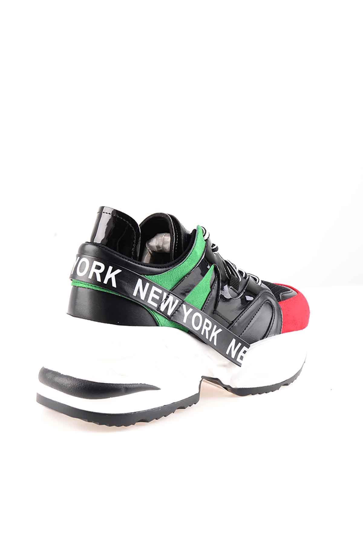 Siyah Yeşil  Kadın Sneaker K0541114109