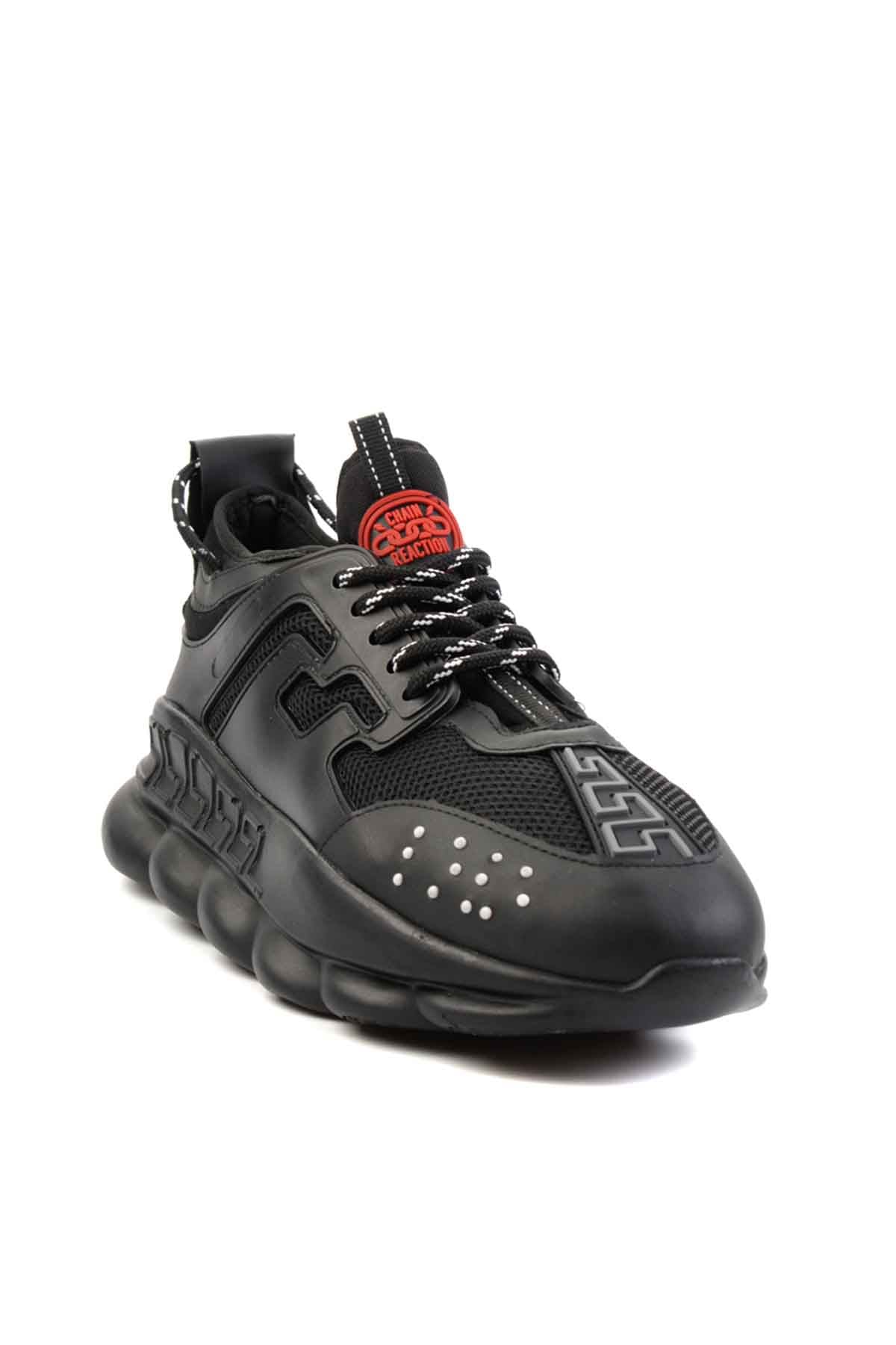 Siyah/Siyah File Erkek Sneaker