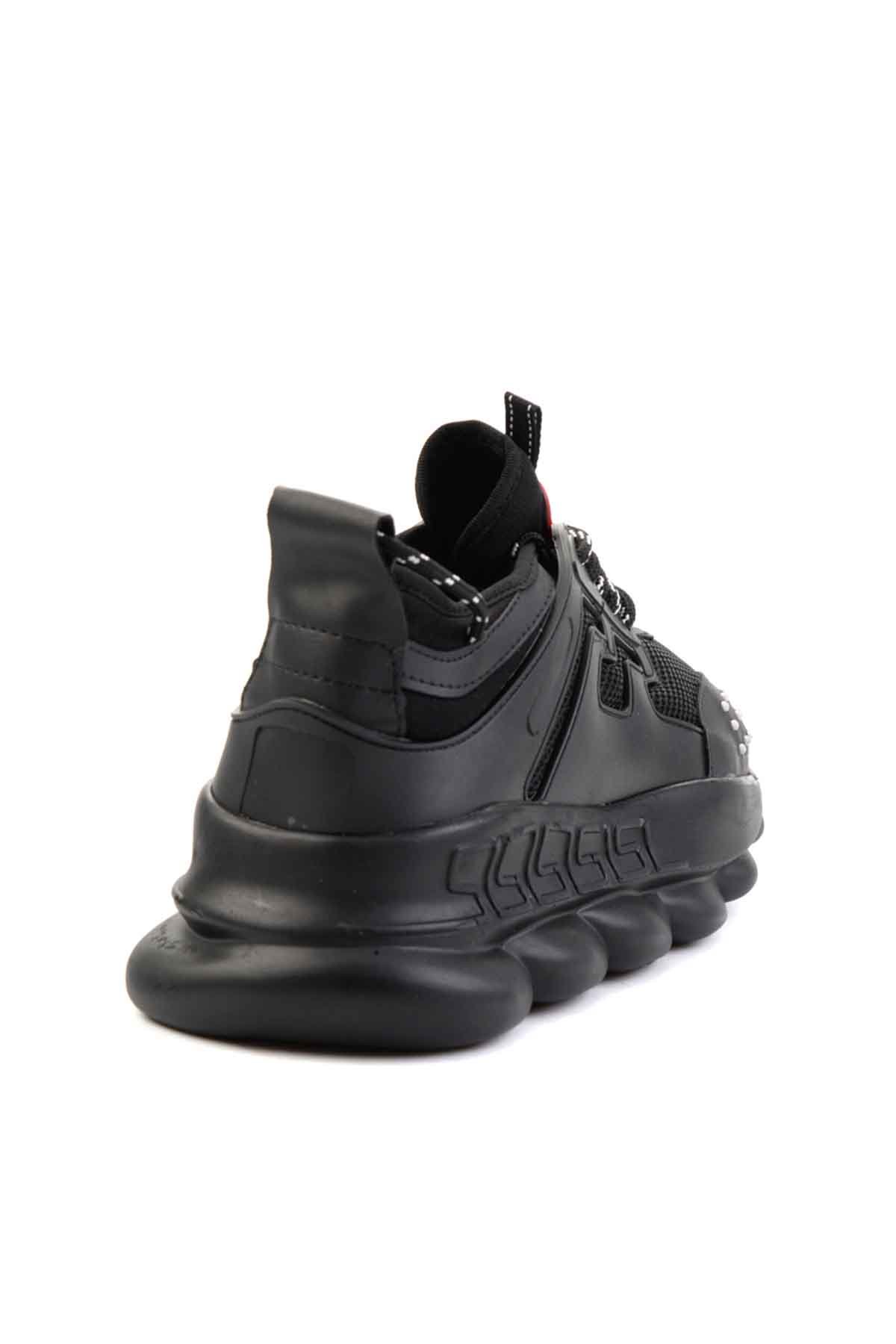 Siyah/Siyah File Erkek Sneaker