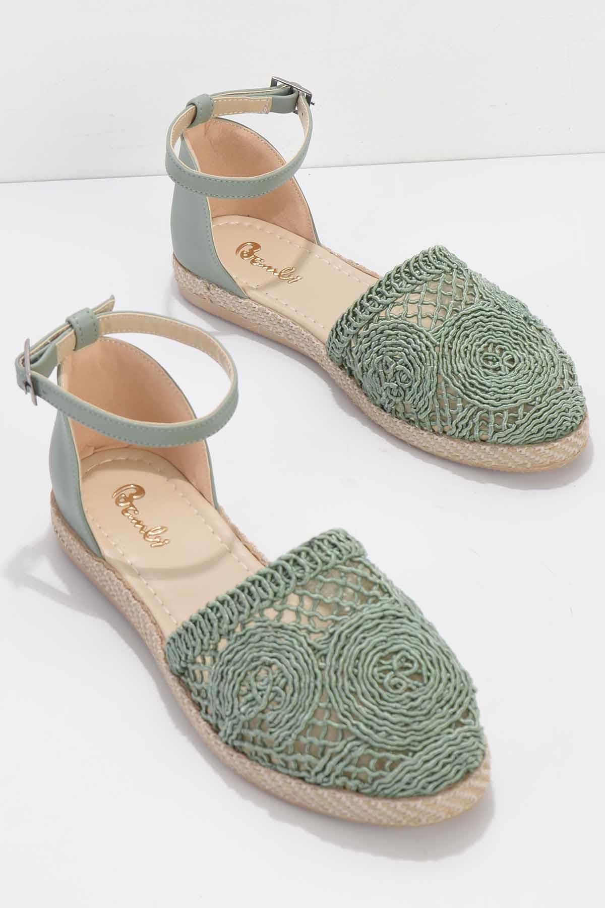 Su Yeşili  Kadın Espadril K01823170116