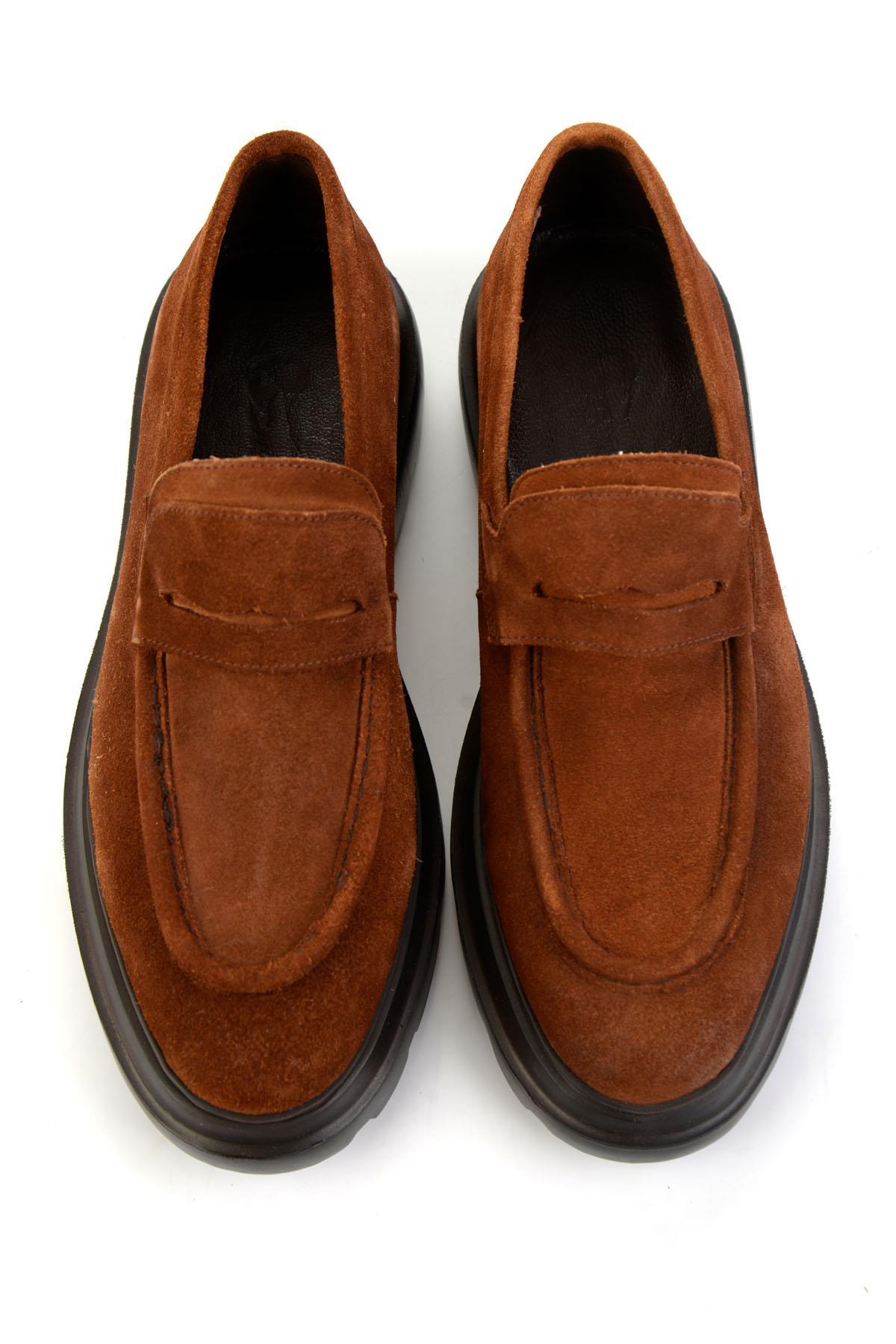 Taba Hakiki Deri Erkek Loafer Ayakkabı E01310113202