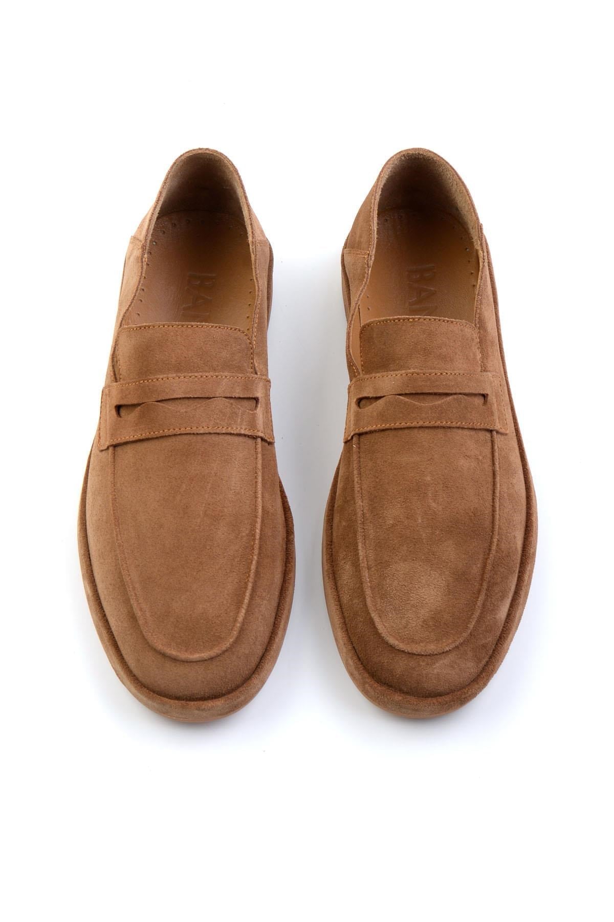 Taba Hakiki Deri Erkek Loafer Ayakkabı E01589240102