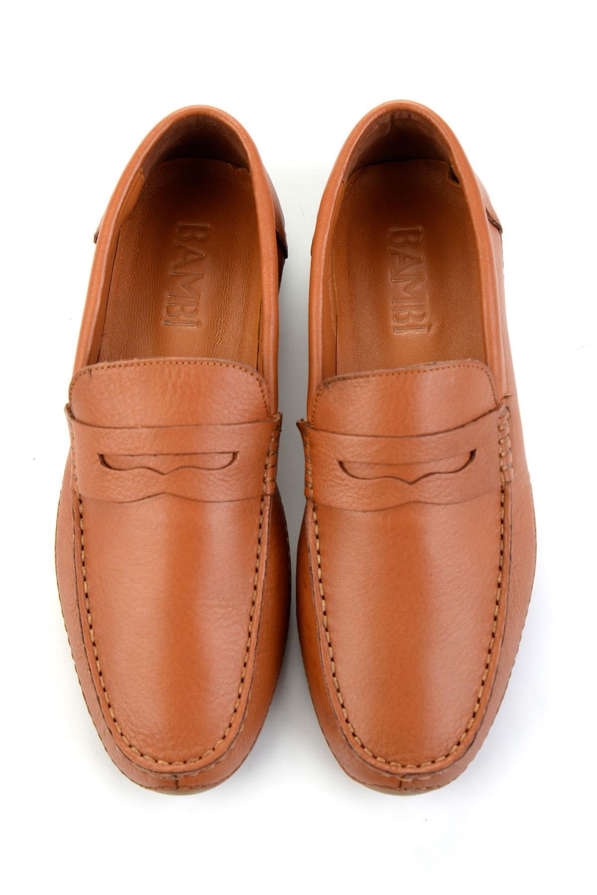 Taba Hakiki Deri Erkek Loafer Ayakkabı E01547008143