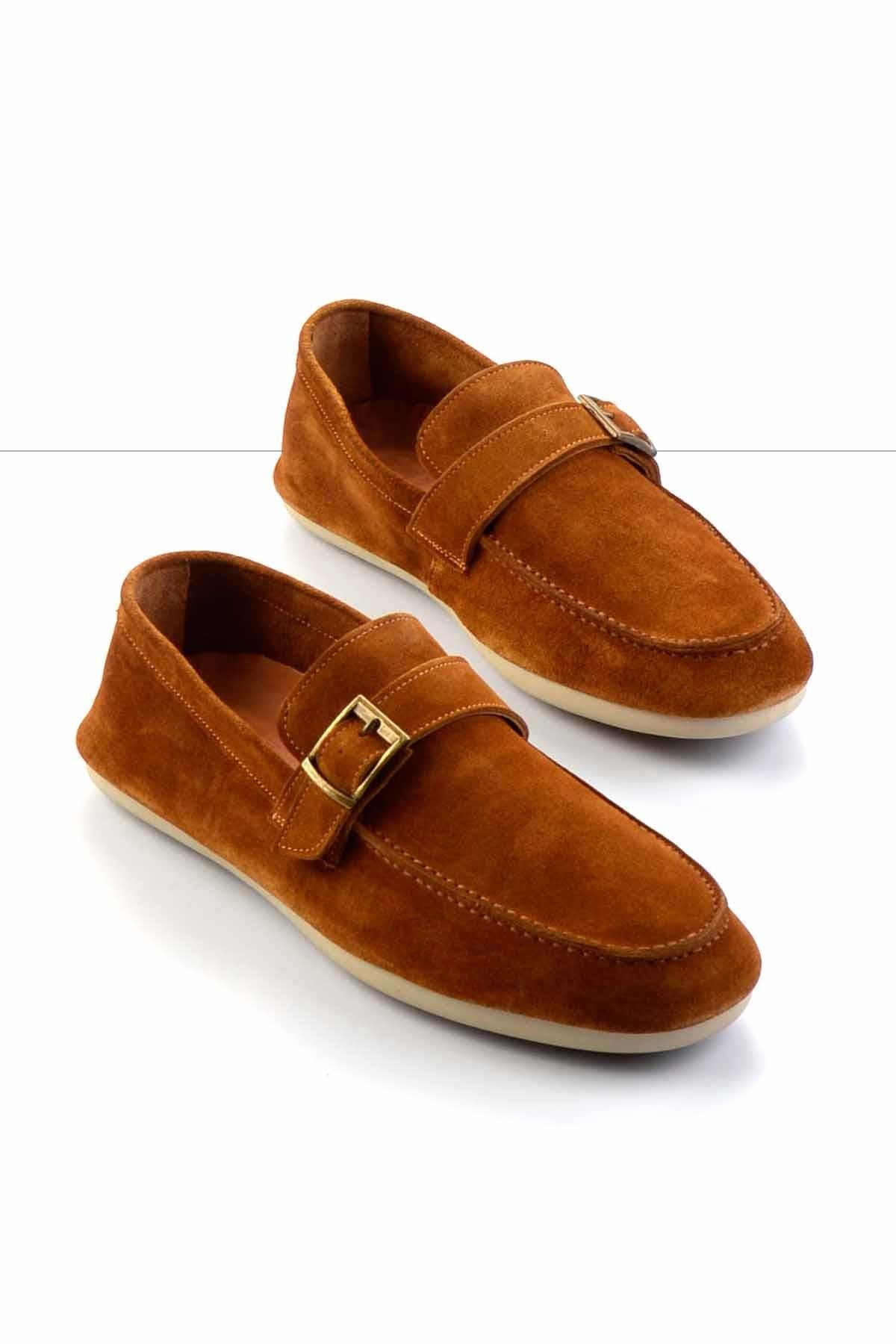 Taba Hakiki Deri Erkek Loafer Ayakkabı E01304406502