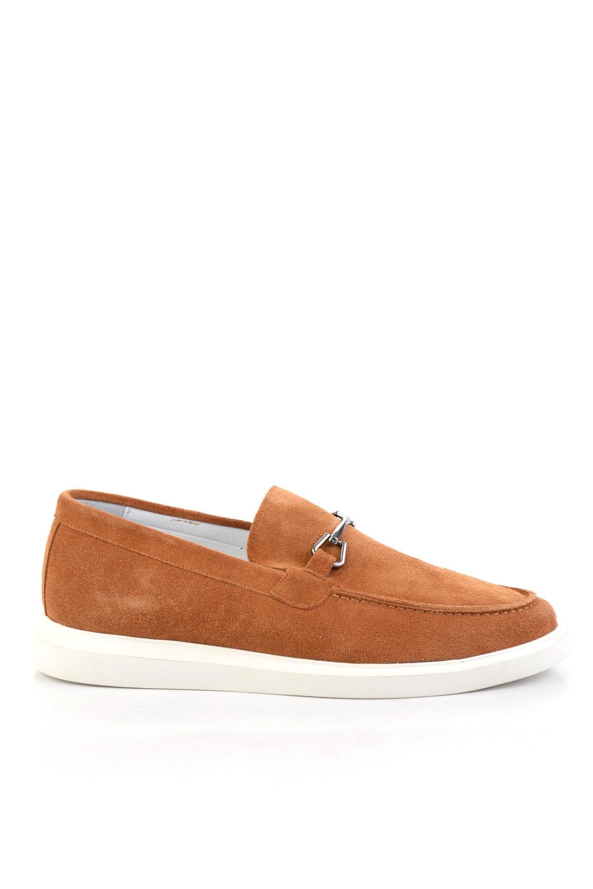 Taba Hakiki Deri Erkek Loafer Ayakkabı E01011032802