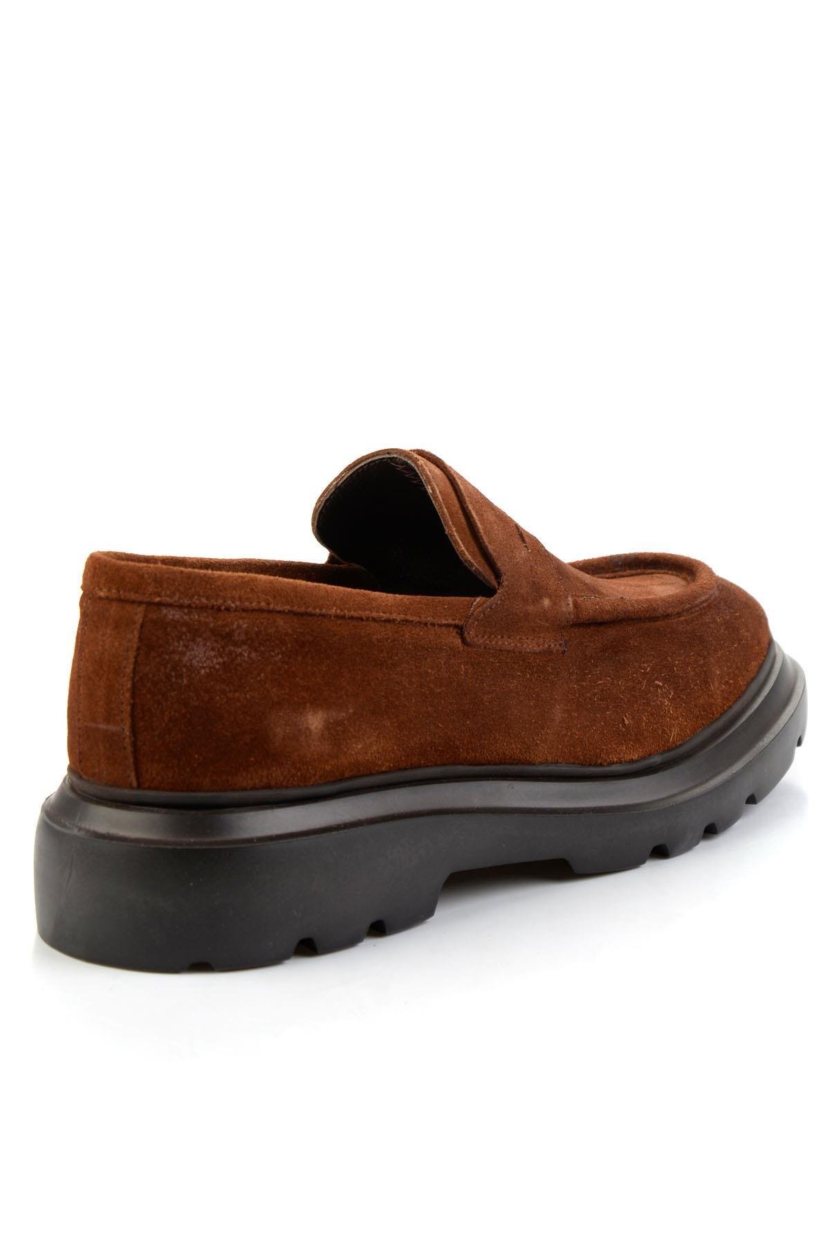 Taba Hakiki Deri Erkek Loafer Ayakkabı E01310113202