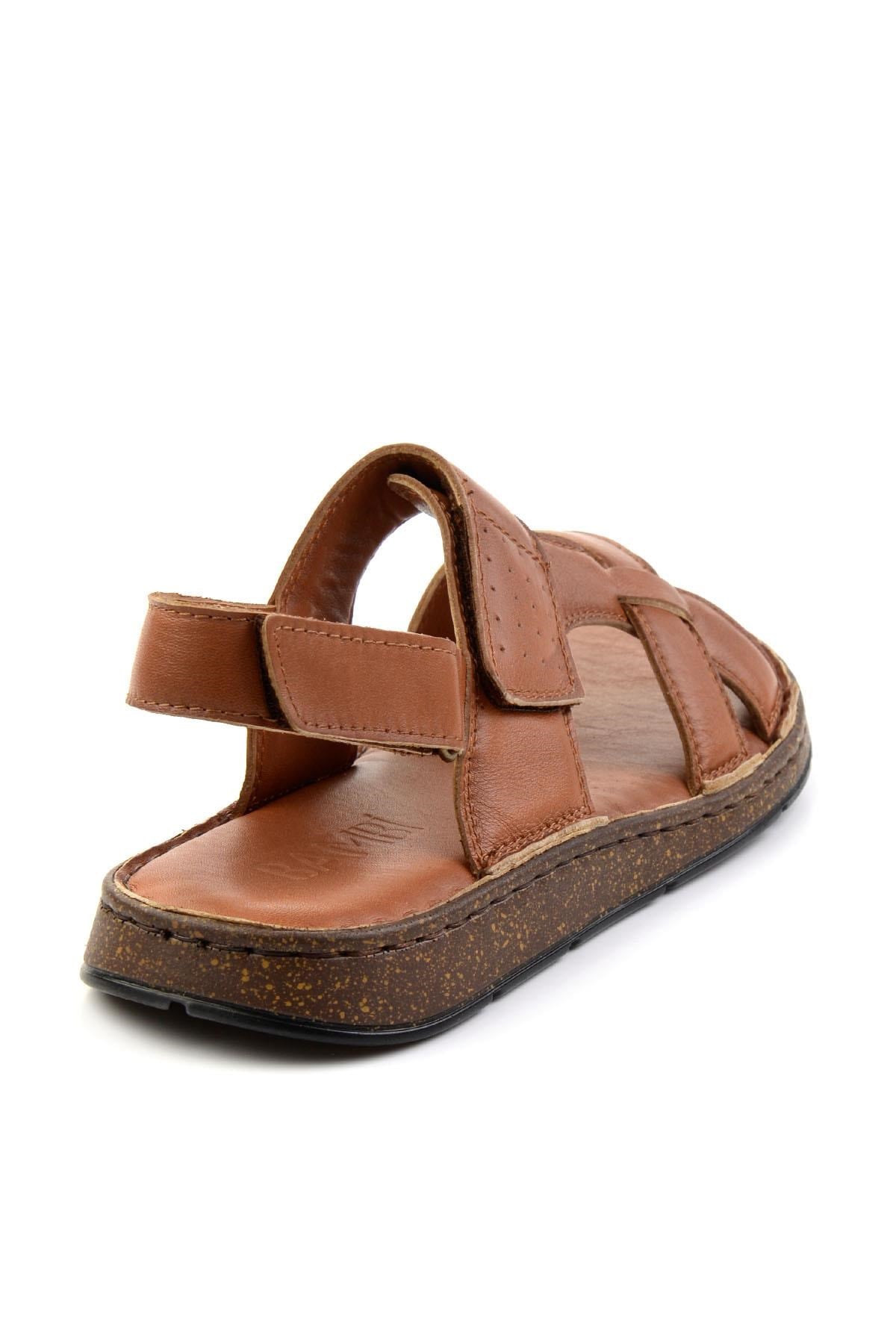 Taba Hakiki Deri Erkek Sandalet E05433010643