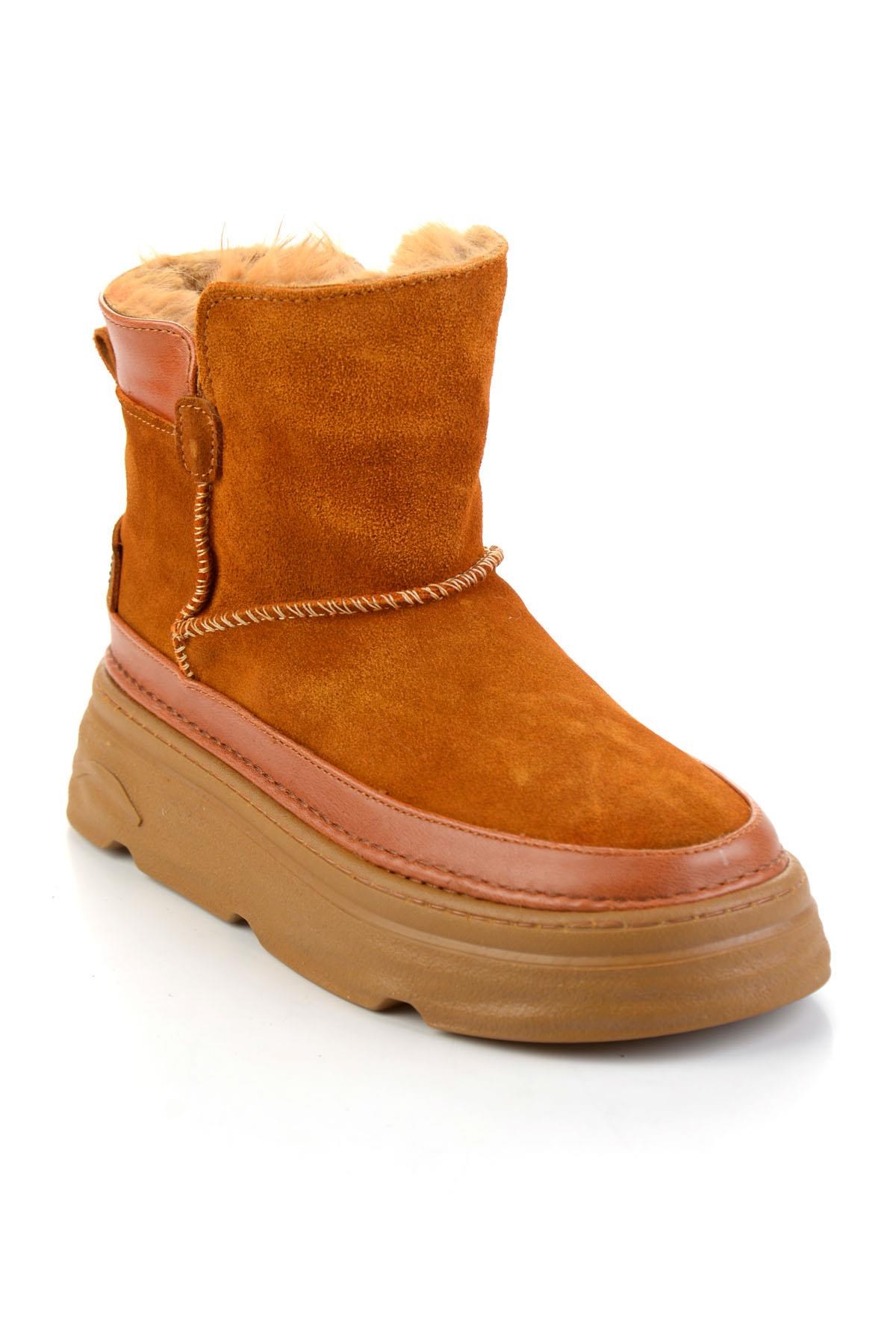 Taba Hakiki Deri Kadın Bot & Bootie K02748100502