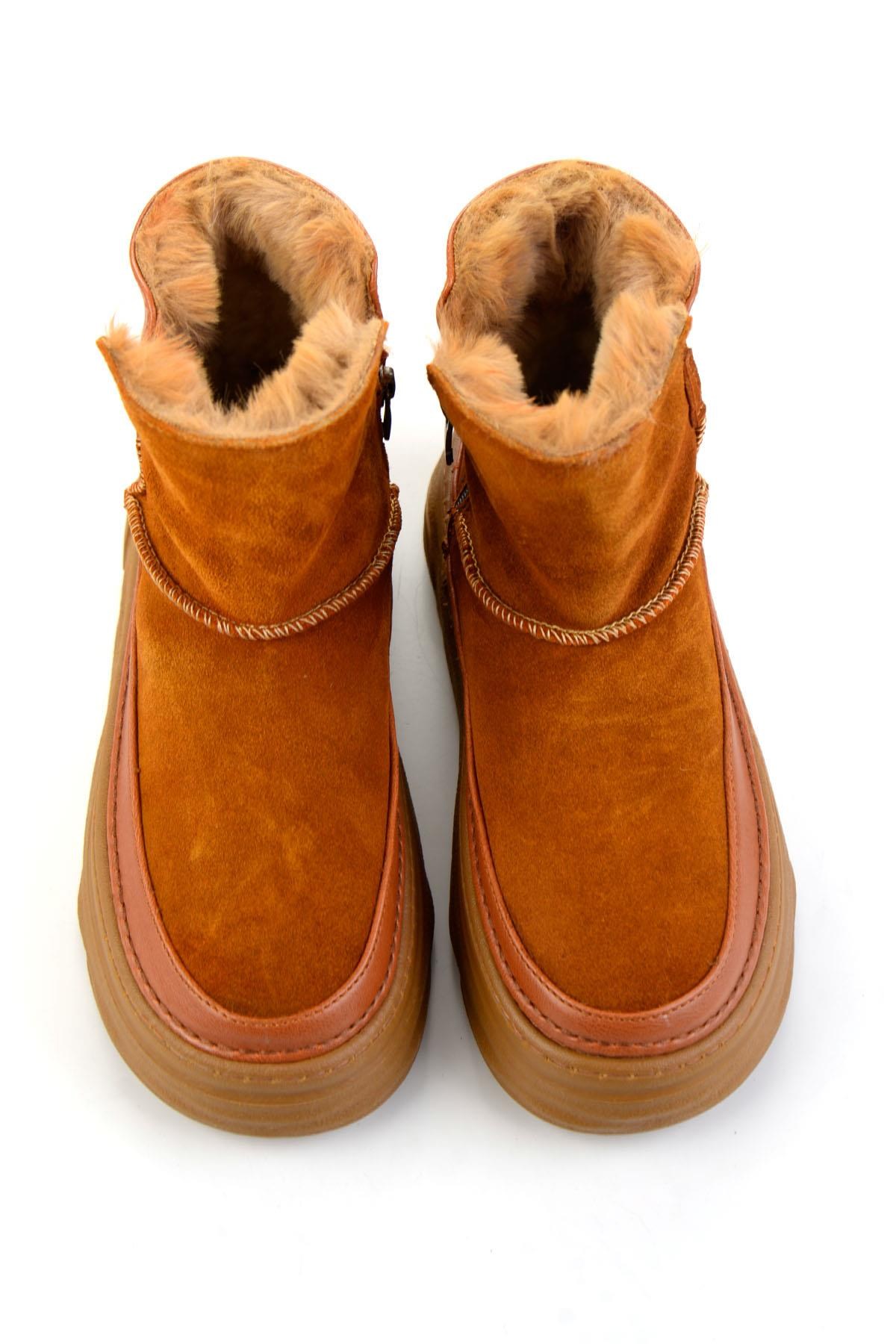 Taba Hakiki Deri Kadın Bot & Bootie K02748100502
