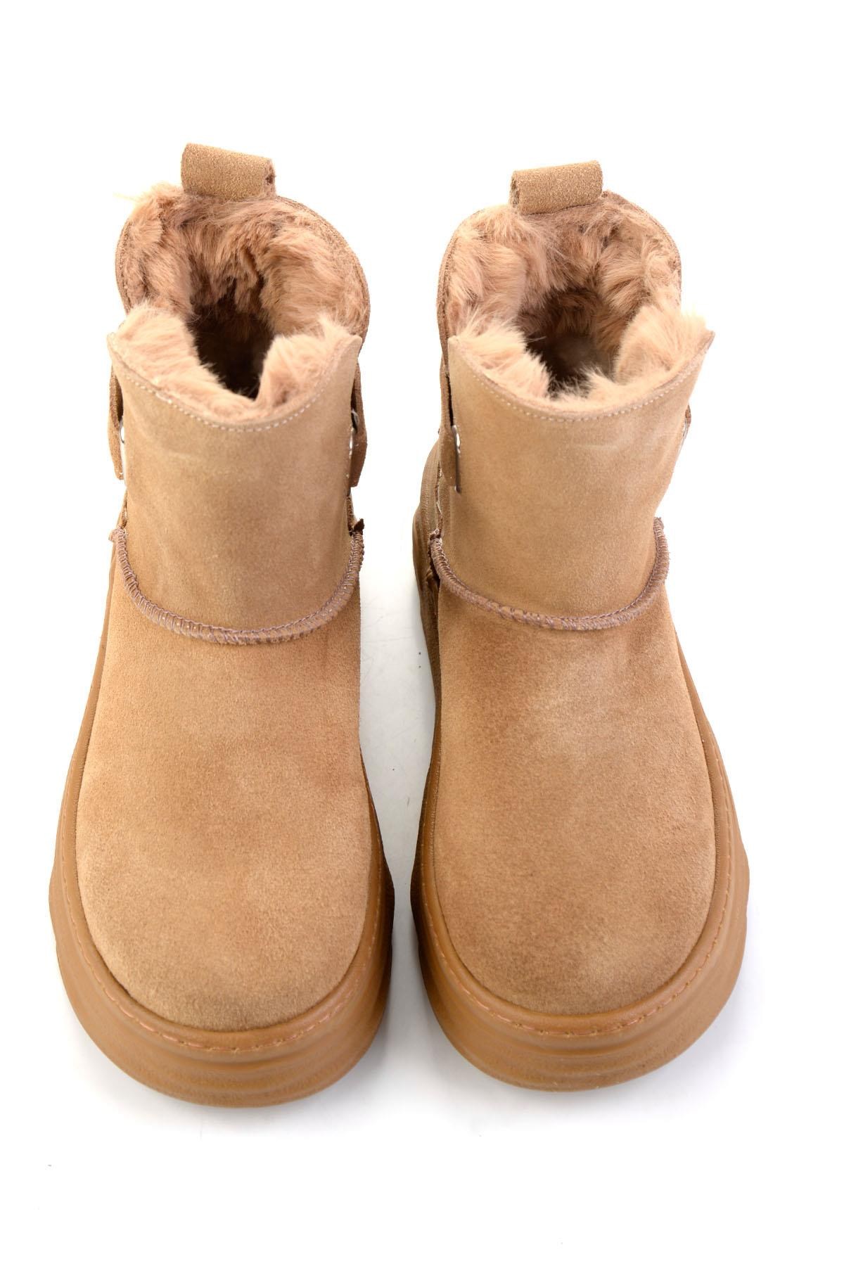 Taba Hakiki Deri Kadın Bot & Bootie K02748100702