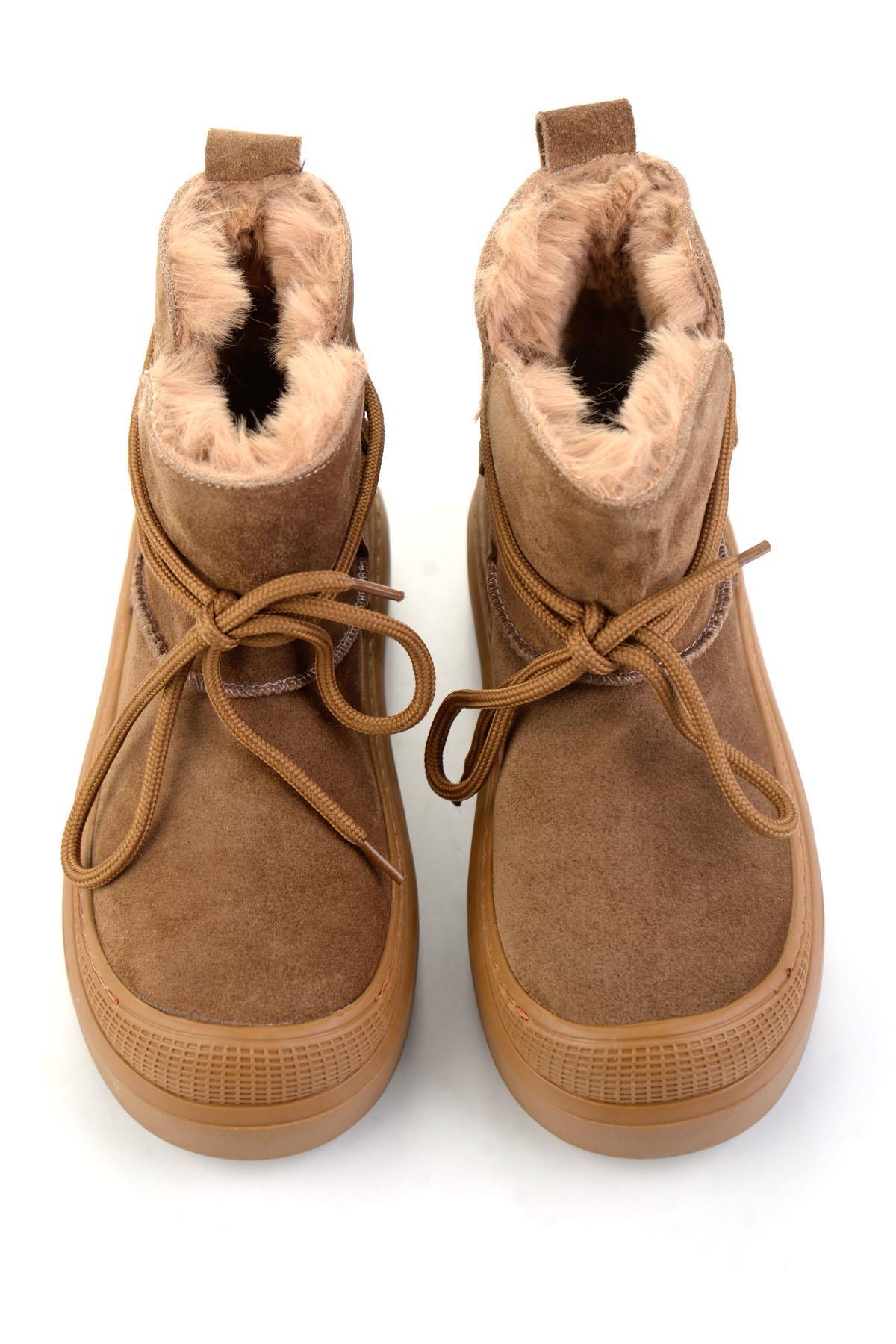 Taba Hakiki Deri Kadın Bot & Bootie K02748100202