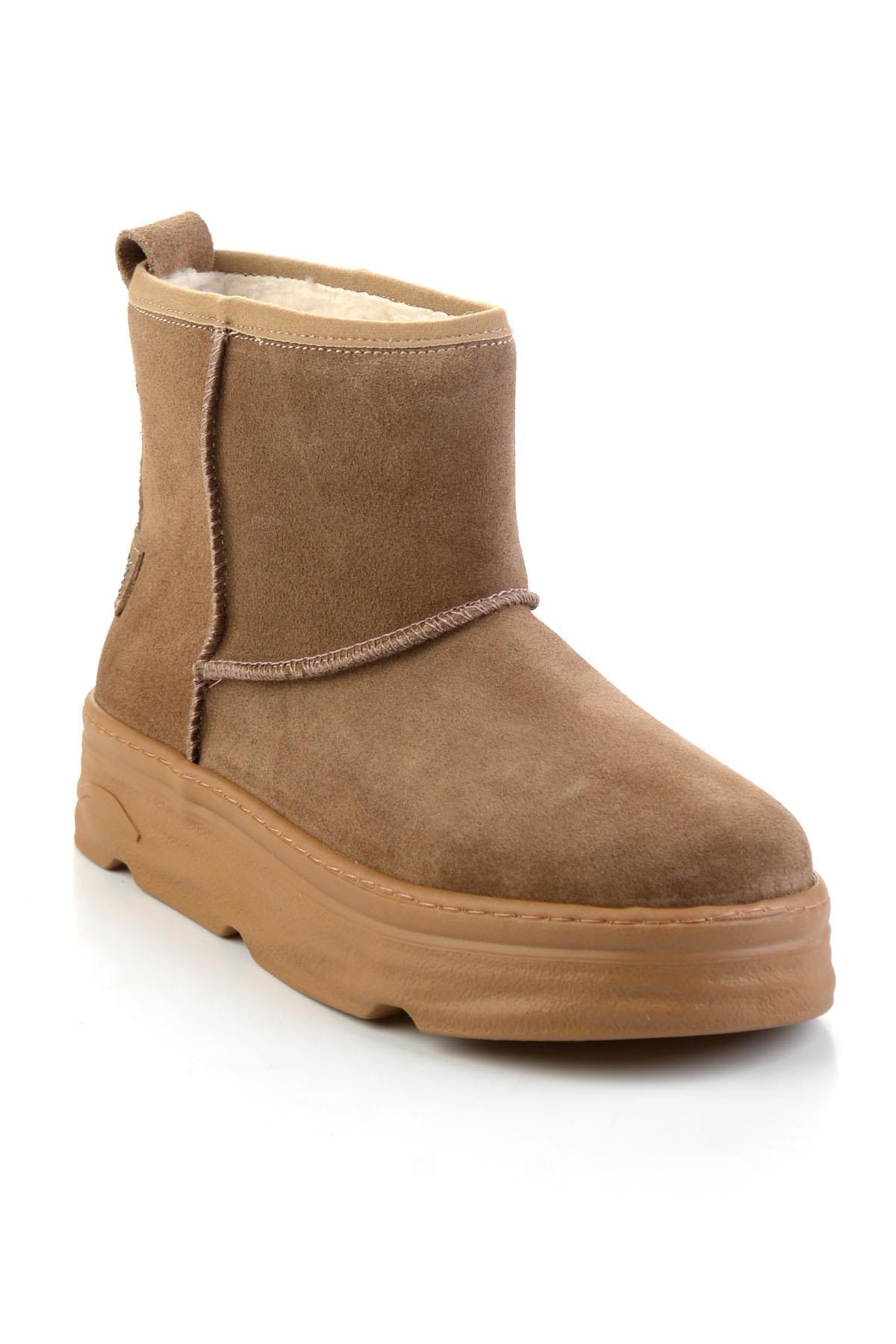 Taba Hakiki Deri Kadın Bot & Bootie K02748100602