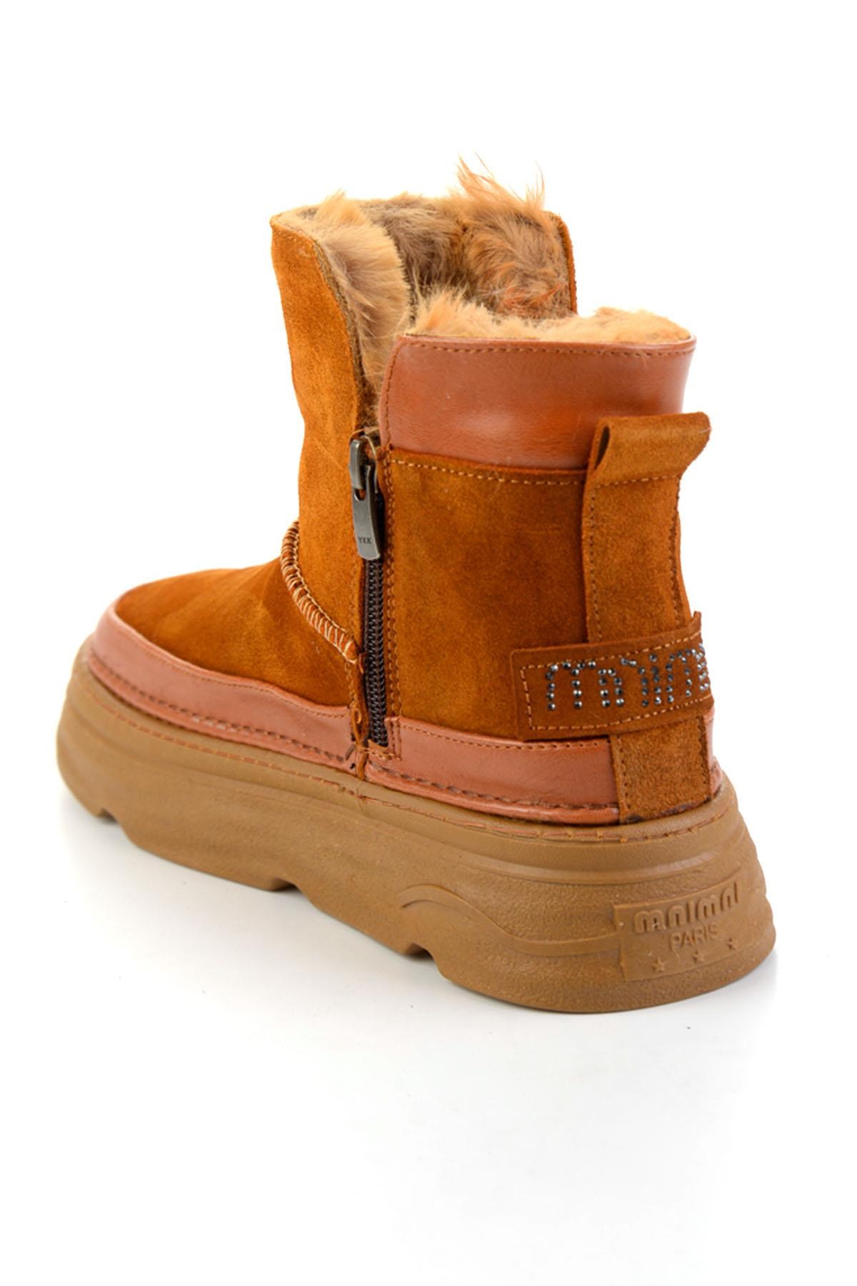 Taba Hakiki Deri Kadın Bot & Bootie K02748100502