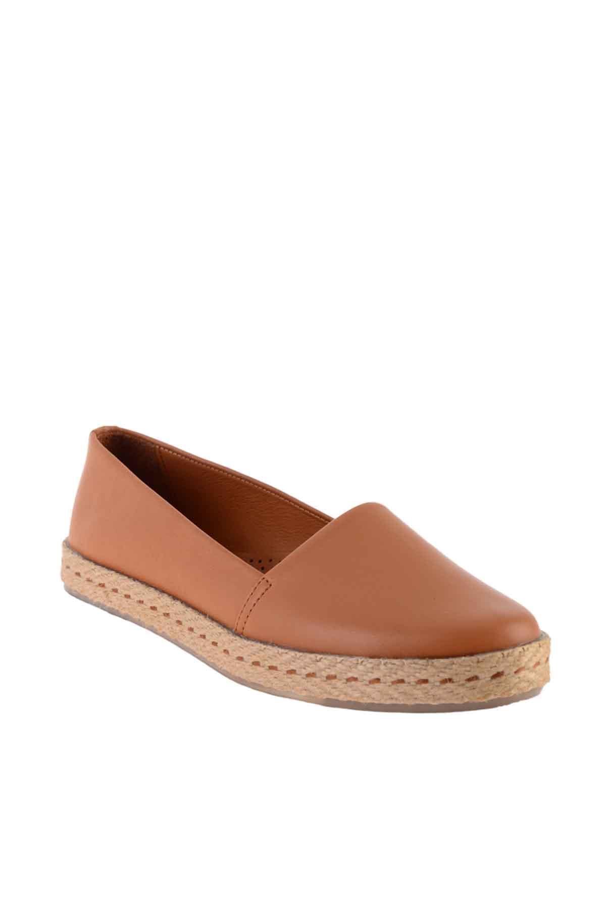 Taba Hakiki Deri Kadın Espadril K01802021803