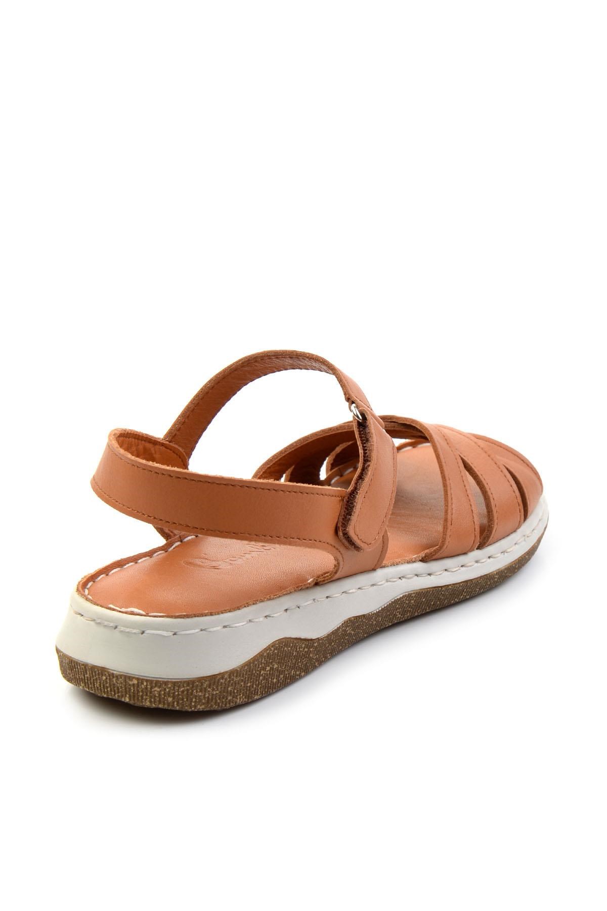Taba Hakiki Deri Kadın Sandalet K05281018603