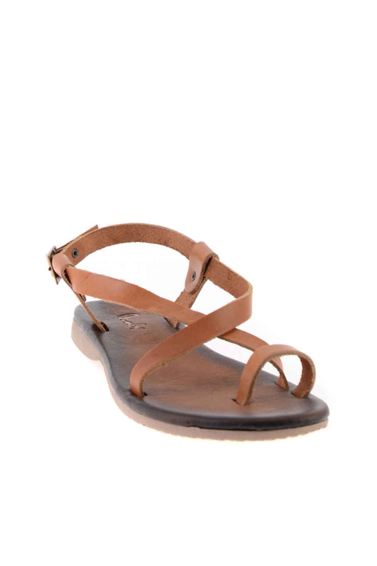 Taba Hakiki Deri Kadın Sandalet K05685162103