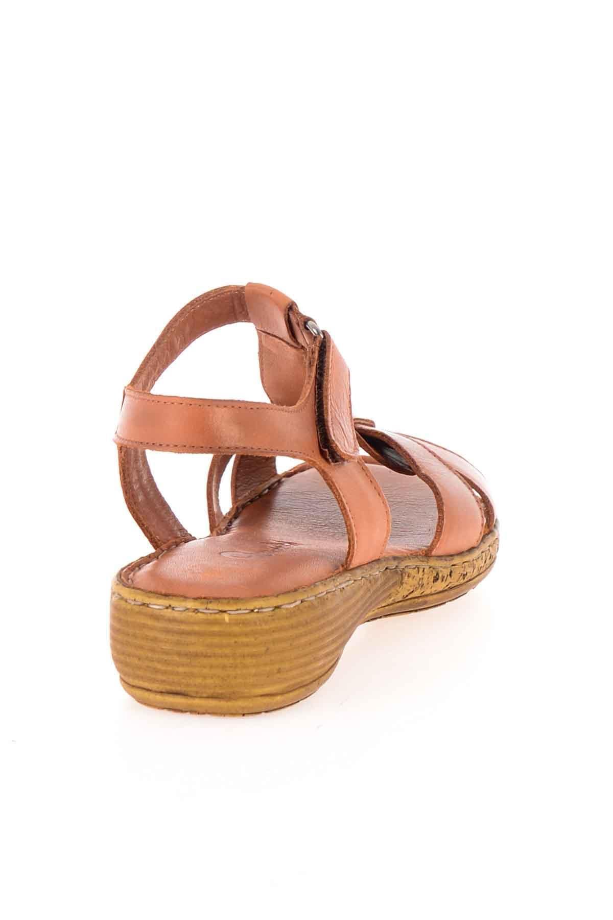 Taba Hakiki Deri Kadın Sandalet K05809926803