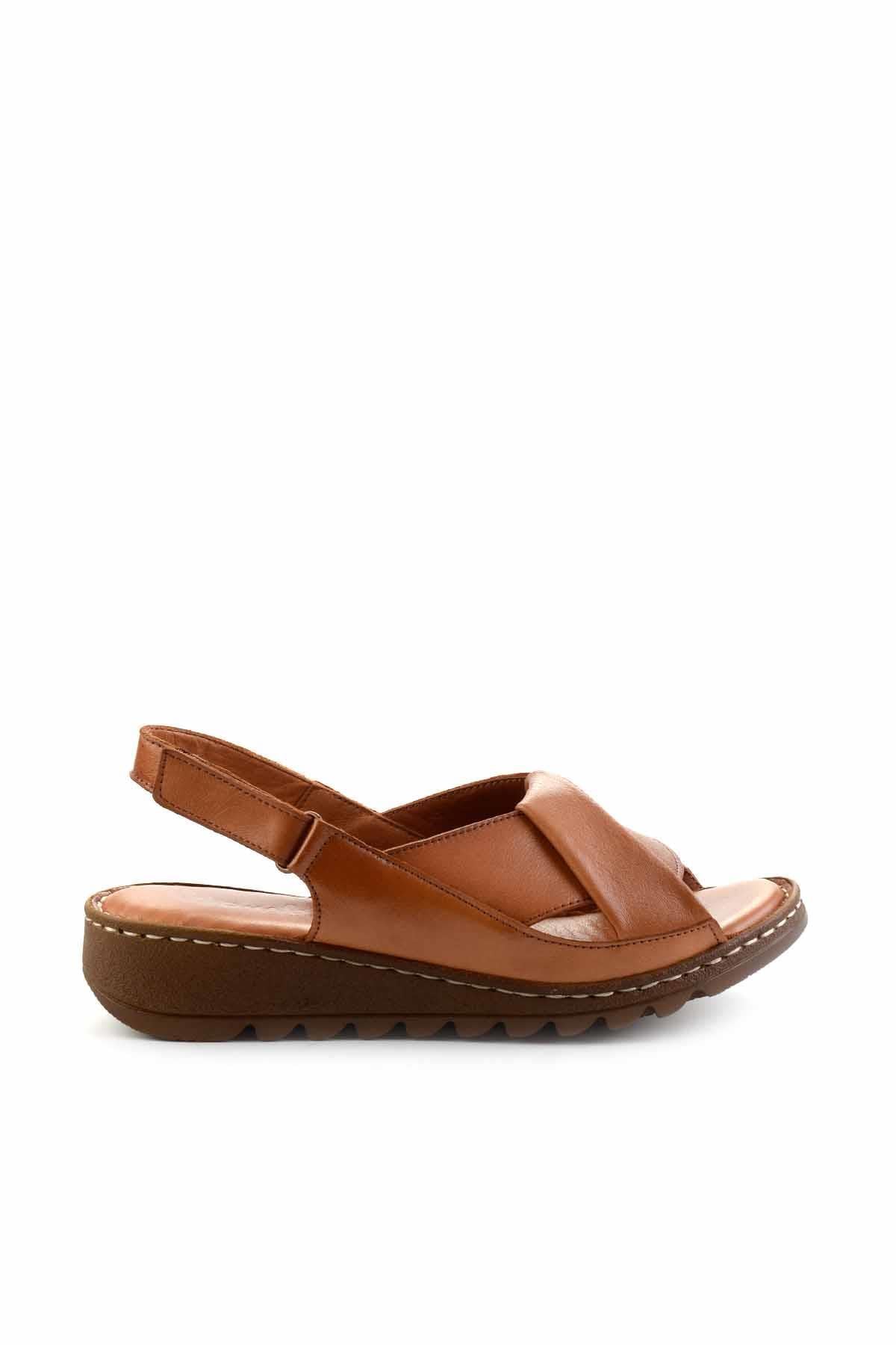 Taba Hakiki Deri Kadın Sandalet K05907001803