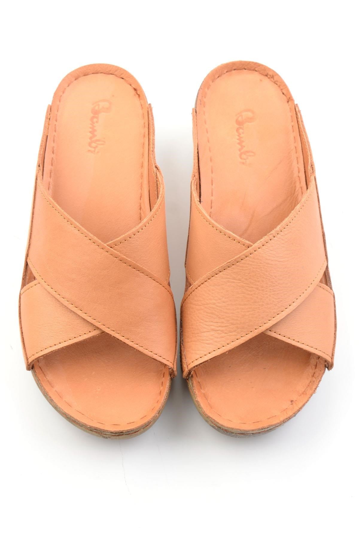 Taba Hakiki Deri Kadın Terlik K04331031203