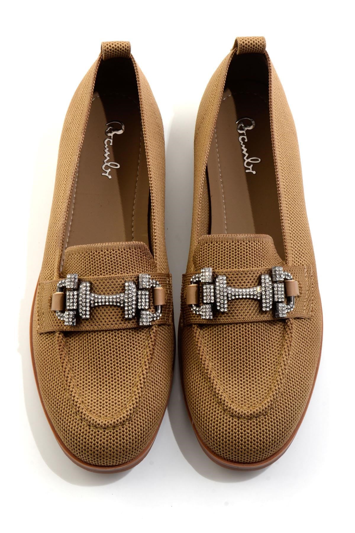 Taba  Kadın Loafer Ayakkabı K01327022282