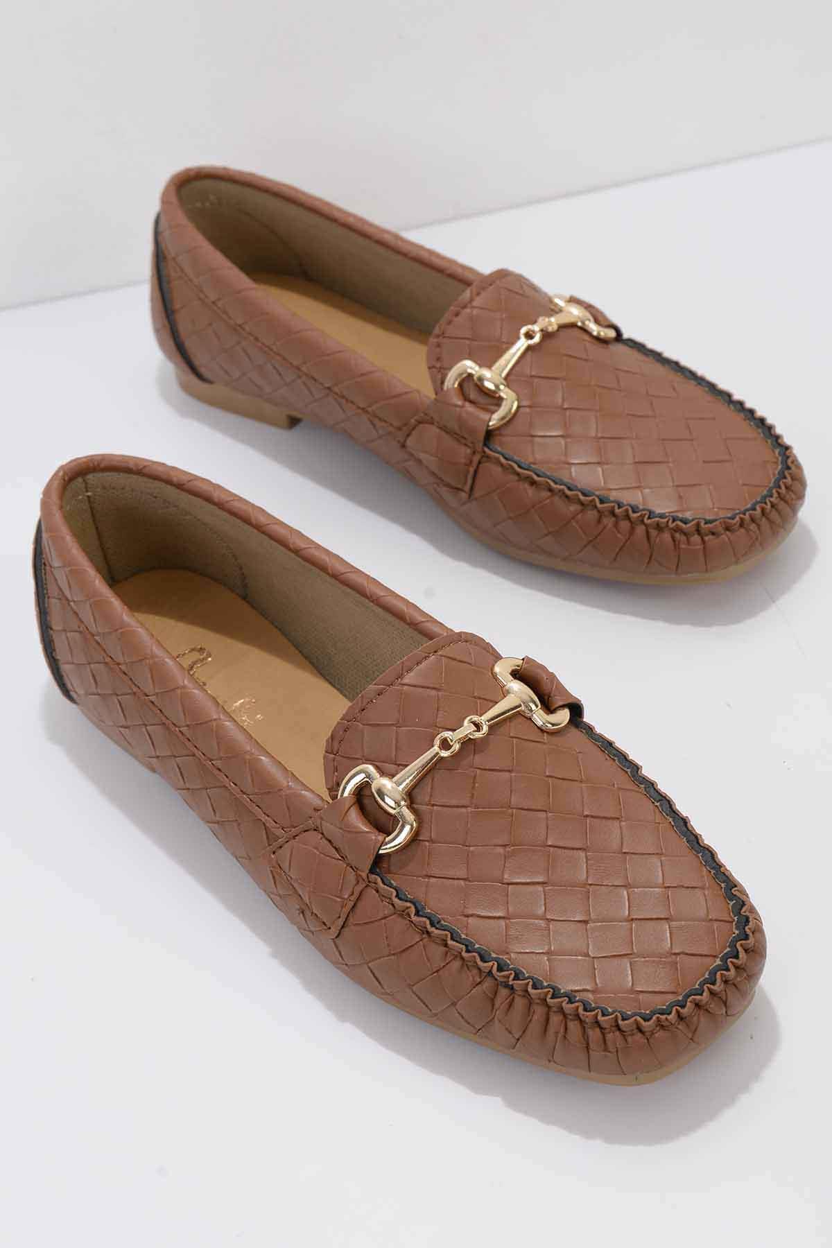 Taba  Kadın Loafer Ayakkabı K01542030710