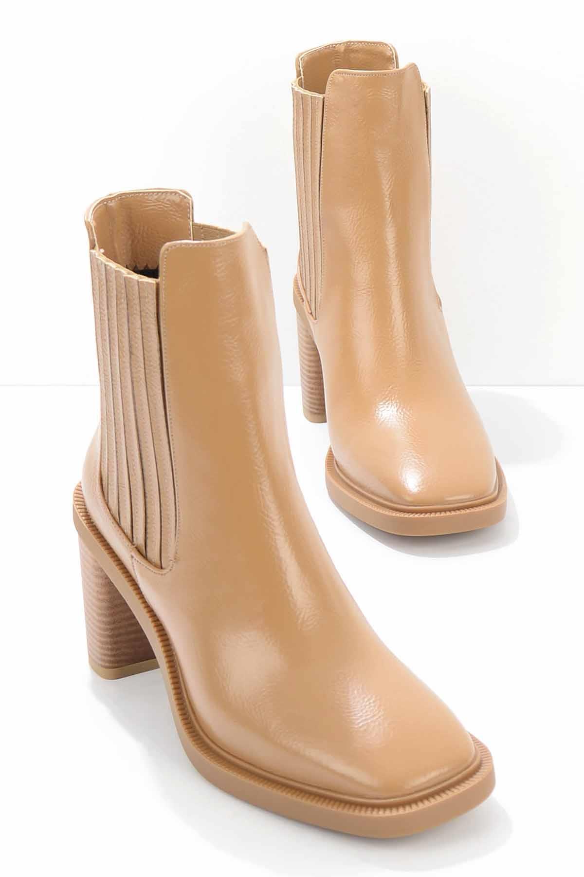 Taba Kırışık  Kadın Bot & Bootie K02209070042