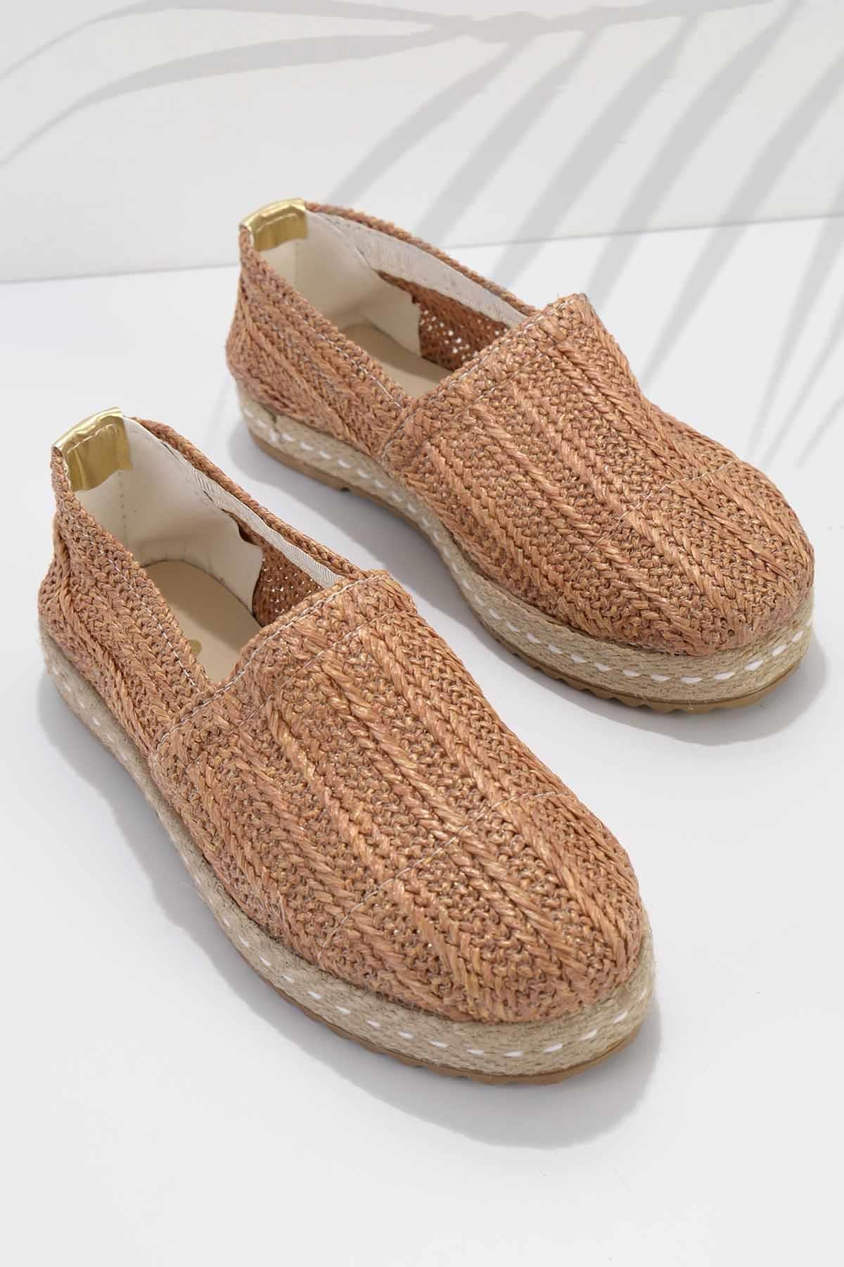 Taba Örgü  Kadın Espadril K01534125116