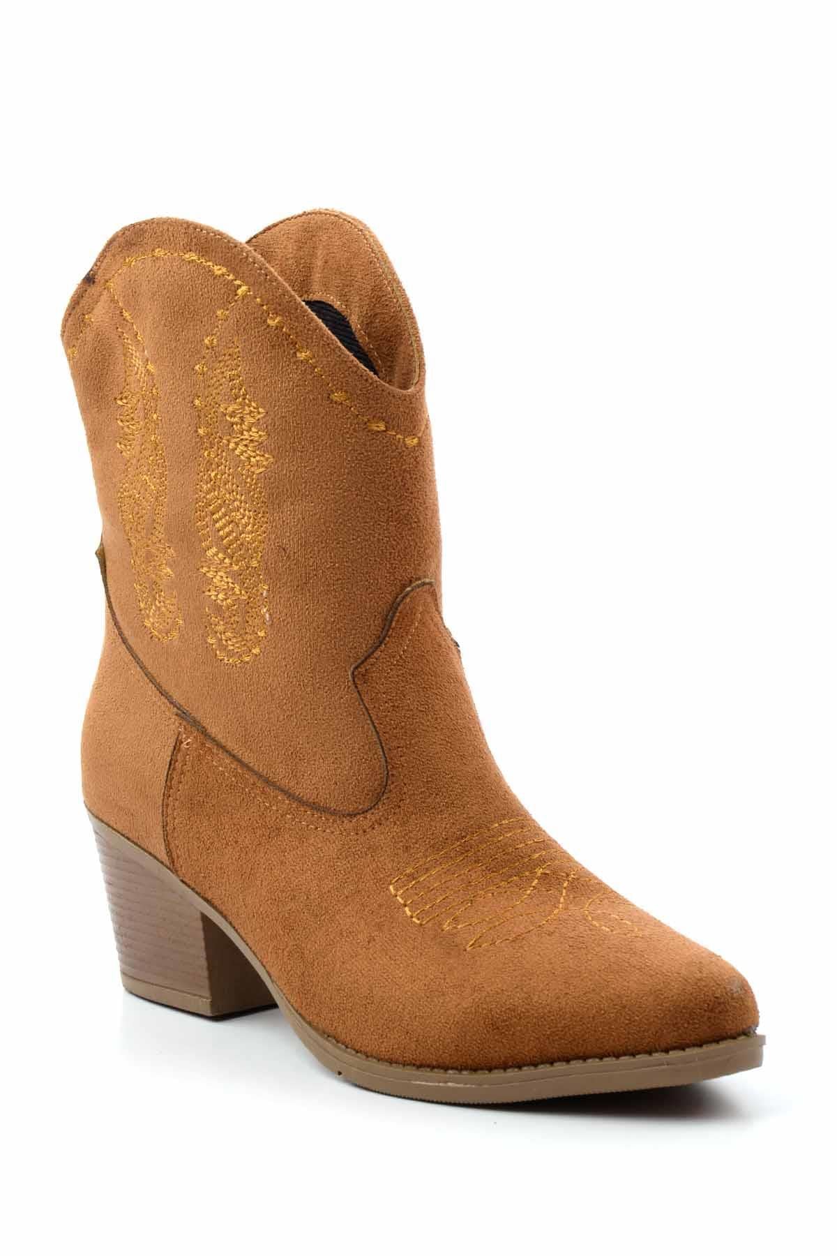 Taba Süet  Kadın Bot & Bootie K02217100902