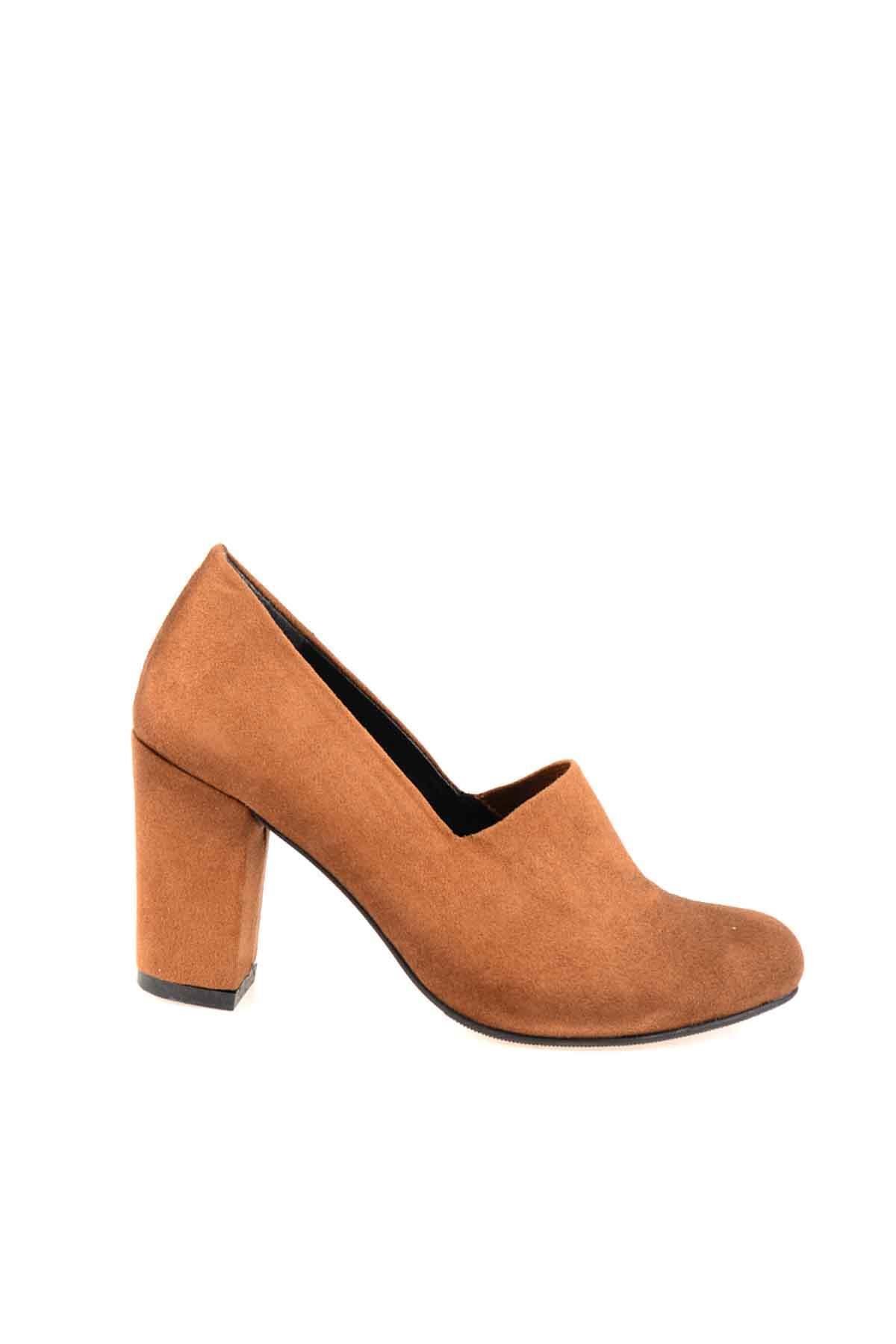 Taba Süet  Kadın Klasik Topuklu Ayakkabı K0501200565