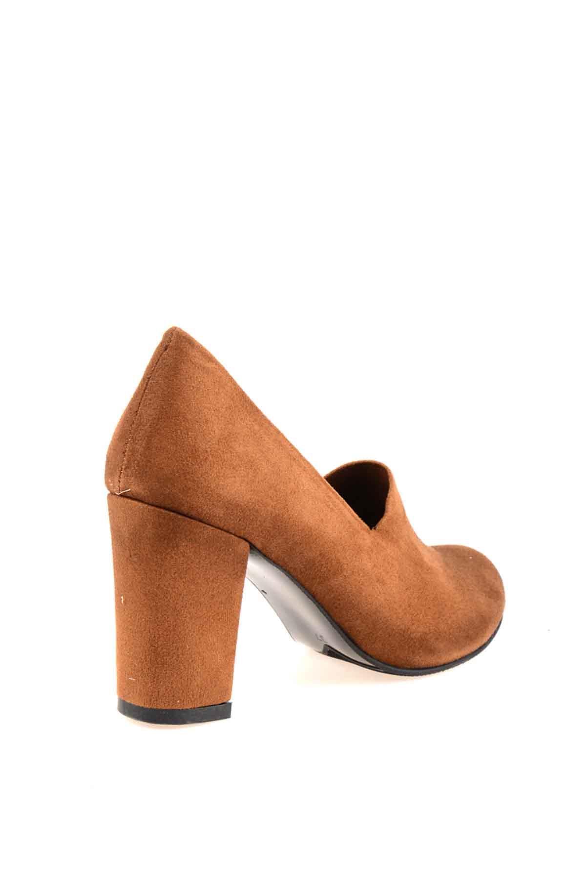 Taba Süet  Kadın Klasik Topuklu Ayakkabı K0501200565