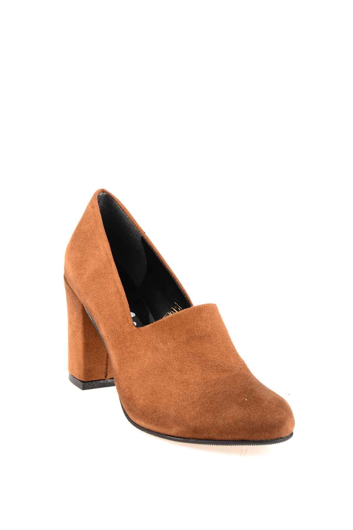 Taba Süet  Kadın Klasik Topuklu Ayakkabı K0501200565