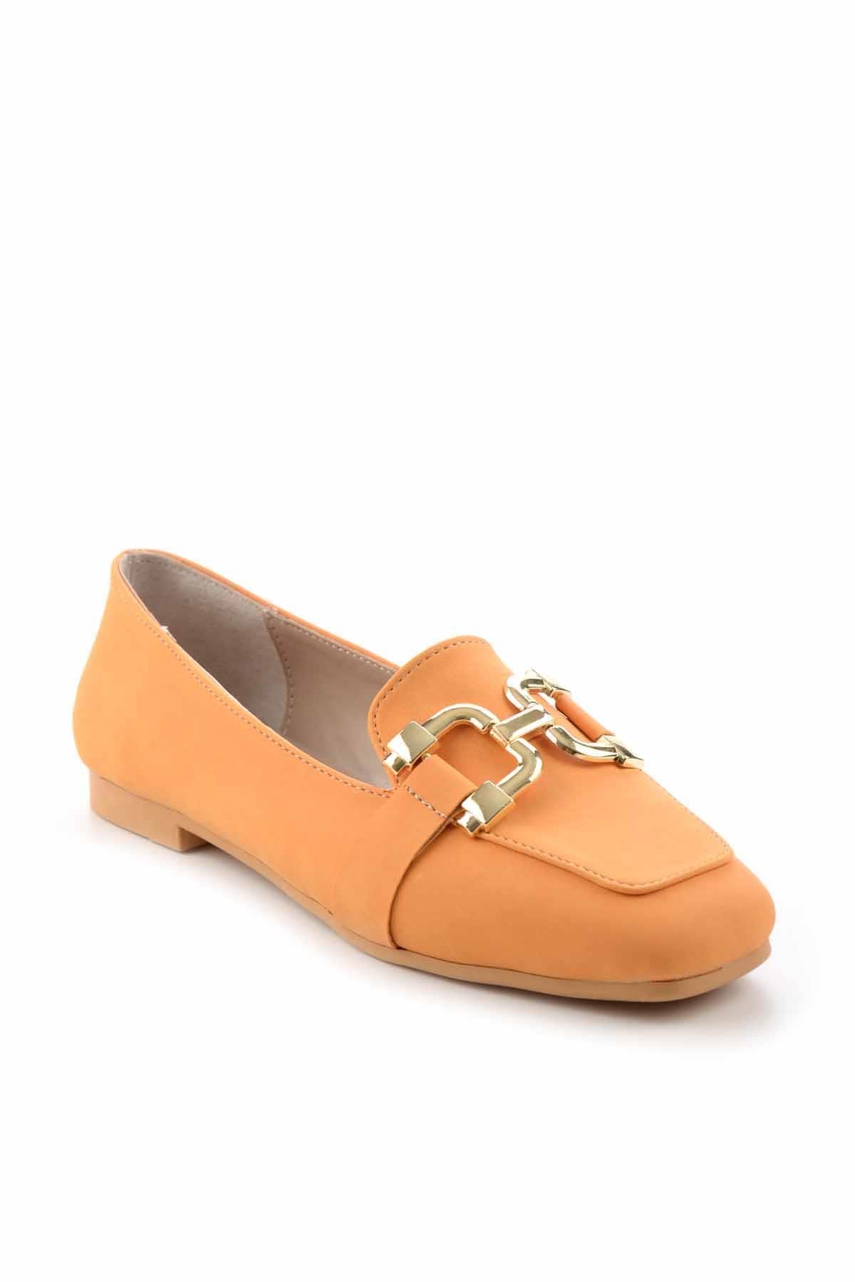 Turuncu Nubuk  Kadın Loafer Ayakkabı K01641166101