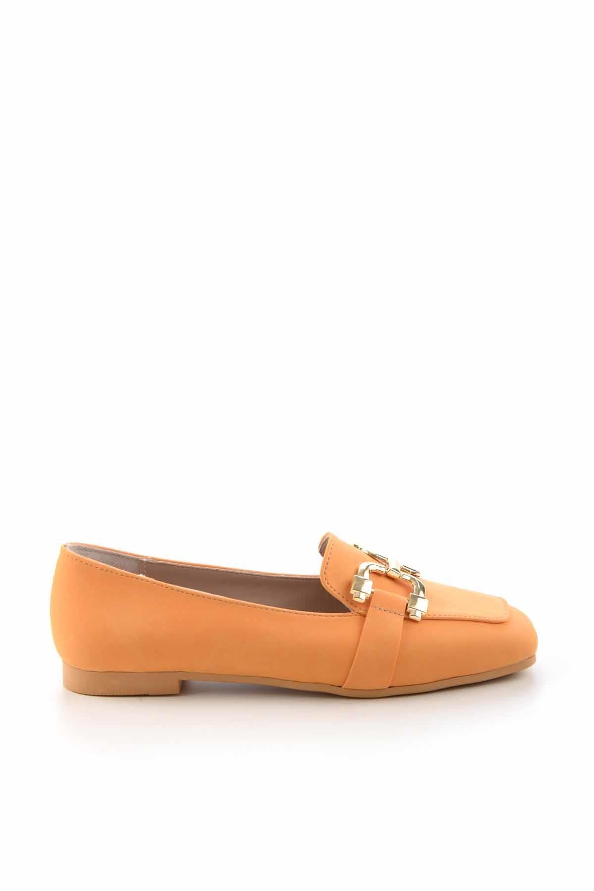 Turuncu Nubuk  Kadın Loafer Ayakkabı K01641166101